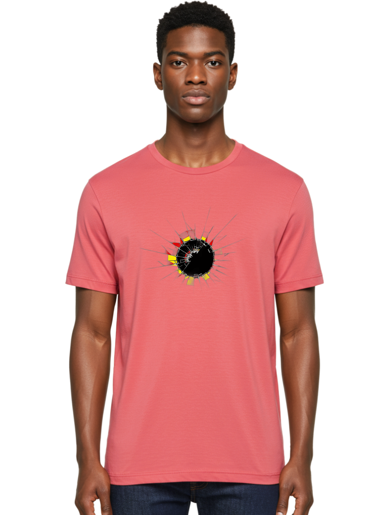 Shattered-Circle Men'S Graphic Tee, 100% Cotton, Comfortable Casual Summer Wear, Machine Washable, Vintage Camera, Old Camera, Antique Camera, Black Camera, Classic Photography, Photography Equipment, Nostalgic Device, Film Camera, Camera Art Bal288