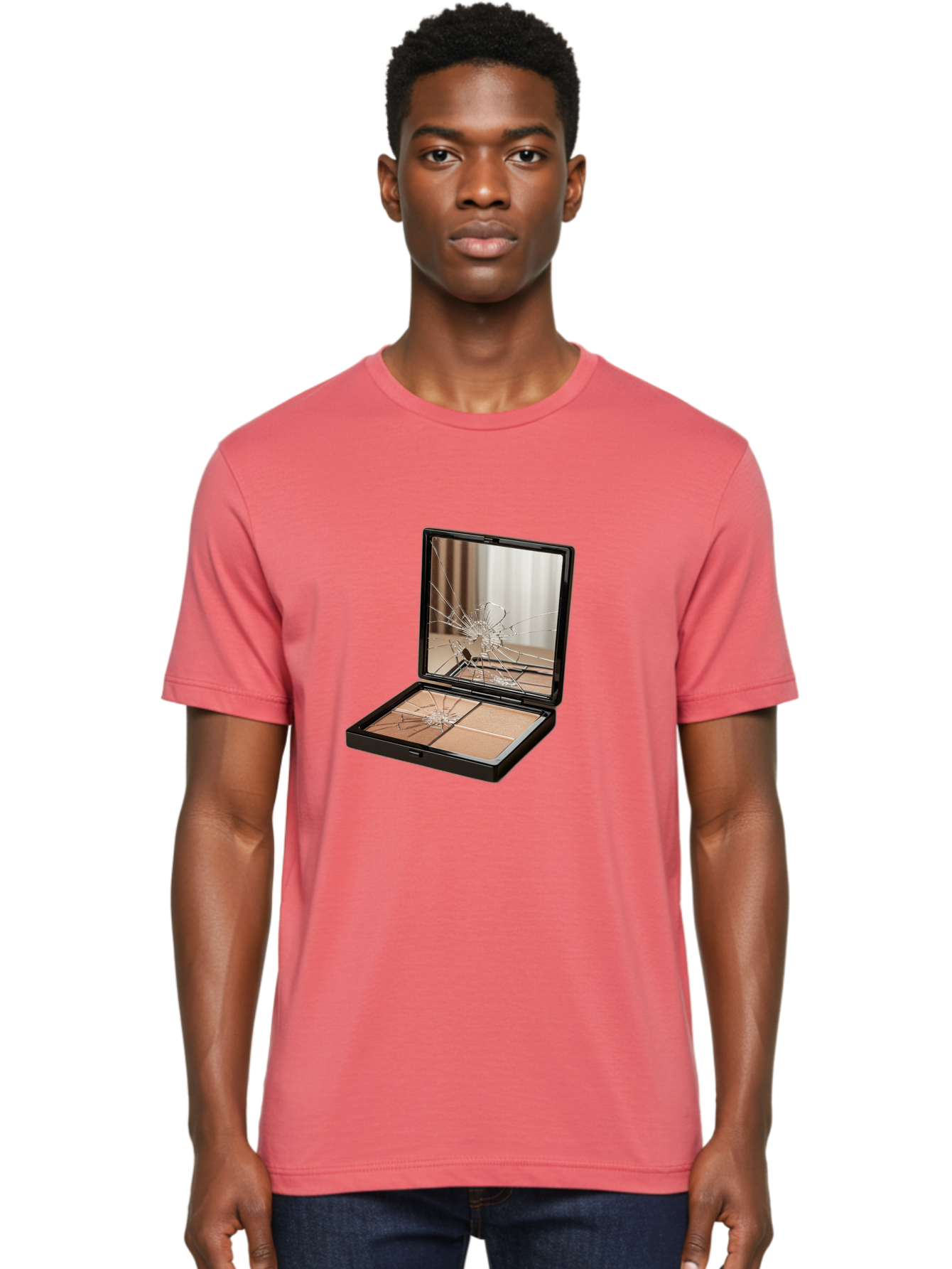 Shattered-Eyeshadow-Compact Men'S Graphic Tee, 100% Cotton, Comfortable Casual Summer Wear, Machine Washable, Vintage Camera, Old Camera, Antique Camera, Black Camera, Classic Photography, Photography Equipment, Nostalgic Device, Film Camera, Bal289
