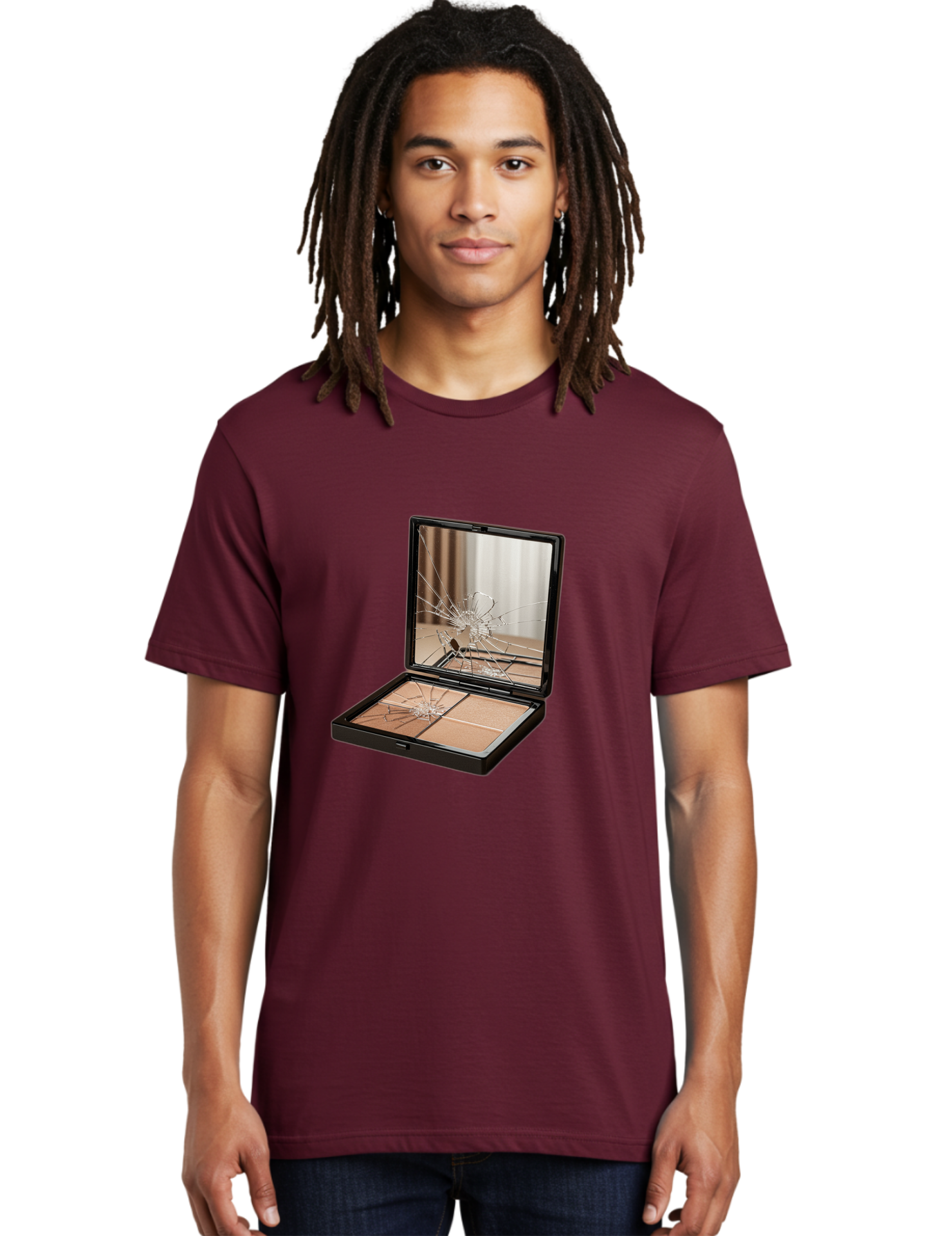 Shattered-Eyeshadow-Compact Men'S Graphic Tee, 100% Cotton, Comfortable Casual Summer Wear, Machine Washable, Vintage Camera, Old Camera, Antique Camera, Black Camera, Classic Photography, Photography Equipment, Nostalgic Device, Film Camera, Bal289