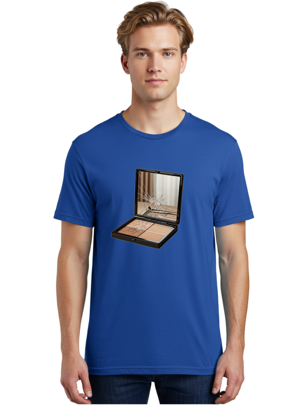 Shattered-Eyeshadow-Compact Men'S Graphic Tee, 100% Cotton, Comfortable Casual Summer Wear, Machine Washable, Vintage Camera, Old Camera, Antique Camera, Black Camera, Classic Photography, Photography Equipment, Nostalgic Device, Film Camera, Bal289