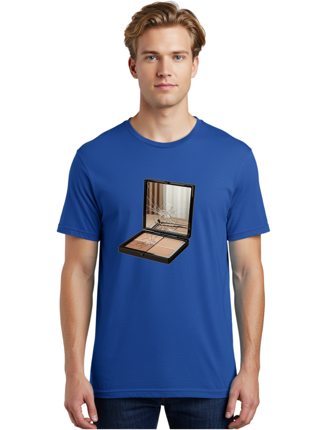 Shattered-Eyeshadow-Compact Men'S Graphic Tee, 100% Cotton, Comfortable Casual Summer Wear, Machine Washable, Vintage Camera, Old Camera, Antique Camera, Black Camera, Classic Photography, Photography Equipment, Nostalgic Device, Film Camera, Bal289