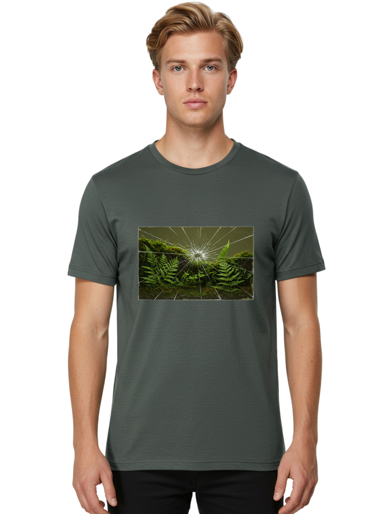 Shattered-Ferns Men'S Graphic Tee, 100% Cotton, Comfortable Casual Summer Wear, Machine Washable, Vintage Camera, Old Camera, Antique Camera, Black Camera, Classic Photography, Photography Equipment, Nostalgic Device, Film Camera, Camera Art Bal290
