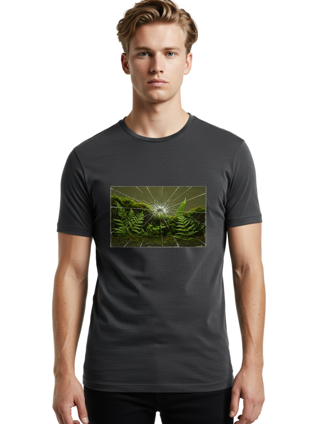 Shattered-Ferns Men'S Graphic Tee, 100% Cotton, Comfortable Casual Summer Wear, Machine Washable, Vintage Camera, Old Camera, Antique Camera, Black Camera, Classic Photography, Photography Equipment, Nostalgic Device, Film Camera, Camera Art Bal290