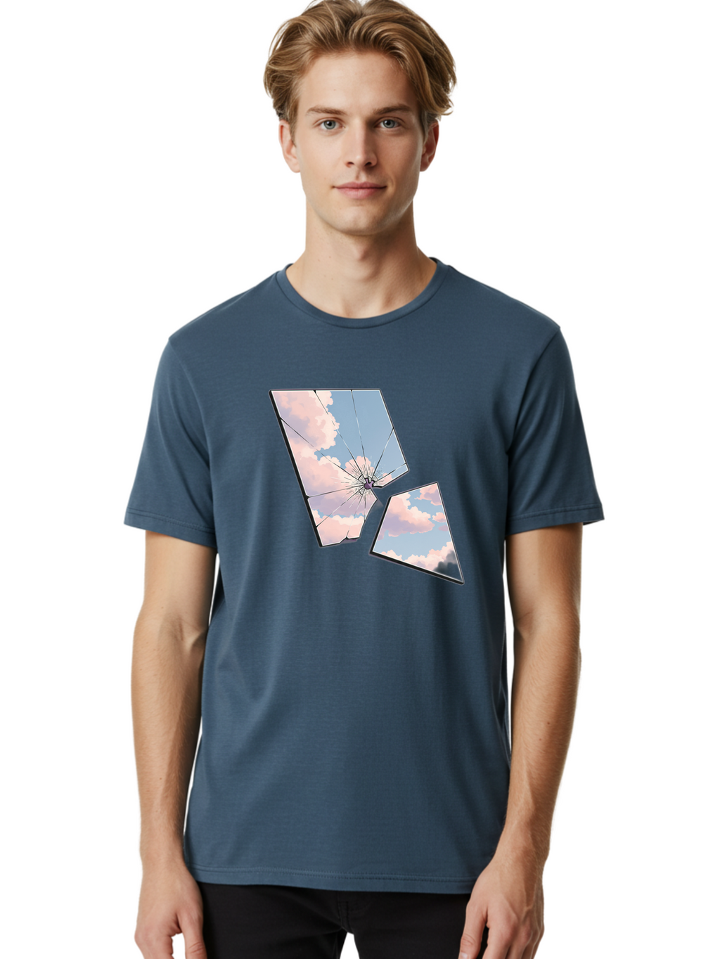 Shattered-Glass-1 Men'S Graphic Tee, 100% Cotton, Comfortable Casual Summer Wear, Machine Washable, Vintage Camera, Old Camera, Antique Camera, Black Camera, Classic Photography, Photography Equipment, Nostalgic Device, Film Camera, Camera Art Bal291