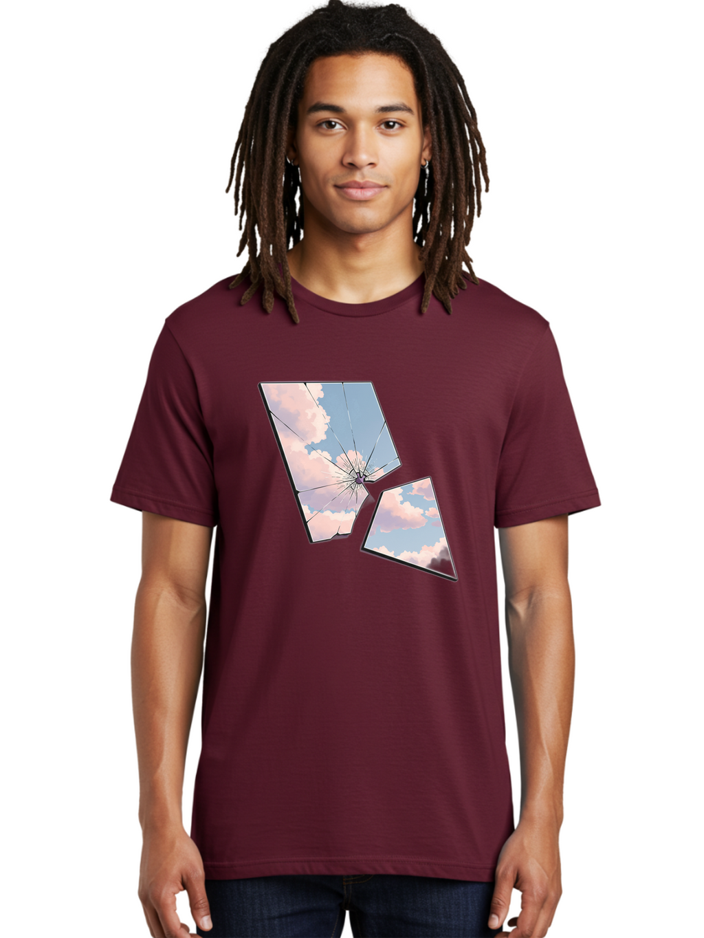 Shattered-Glass-1 Men'S Graphic Tee, 100% Cotton, Comfortable Casual Summer Wear, Machine Washable, Vintage Camera, Old Camera, Antique Camera, Black Camera, Classic Photography, Photography Equipment, Nostalgic Device, Film Camera, Camera Art Bal291