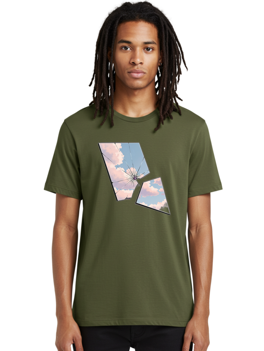 Shattered-Glass-1 Men'S Graphic Tee, 100% Cotton, Comfortable Casual Summer Wear, Machine Washable, Vintage Camera, Old Camera, Antique Camera, Black Camera, Classic Photography, Photography Equipment, Nostalgic Device, Film Camera, Camera Art Bal291
