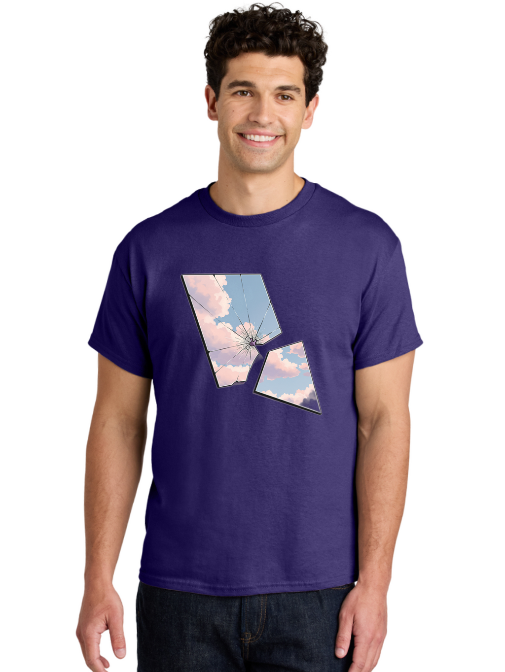 Shattered-Glass-1 Men'S Graphic Tee, 100% Cotton, Comfortable Casual Summer Wear, Machine Washable, Vintage Camera, Old Camera, Antique Camera, Black Camera, Classic Photography, Photography Equipment, Nostalgic Device, Film Camera, Camera Art Bal291