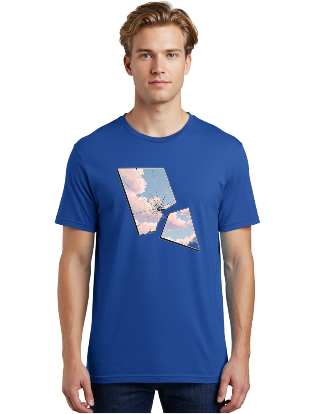 Shattered-Glass-1 Men'S Graphic Tee, 100% Cotton, Comfortable Casual Summer Wear, Machine Washable, Vintage Camera, Old Camera, Antique Camera, Black Camera, Classic Photography, Photography Equipment, Nostalgic Device, Film Camera, Camera Art Bal291