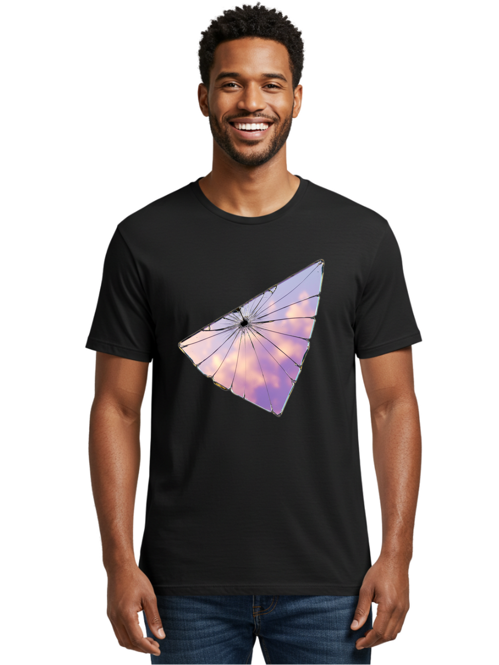 Shattered-Glass-2 Men'S Graphic Tee, 100% Cotton, Comfortable Casual Summer Wear, Machine Washable, Vintage Camera, Old Camera, Antique Camera, Black Camera, Classic Photography, Photography Equipment, Nostalgic Device, Film Camera, Camera Art Bal292