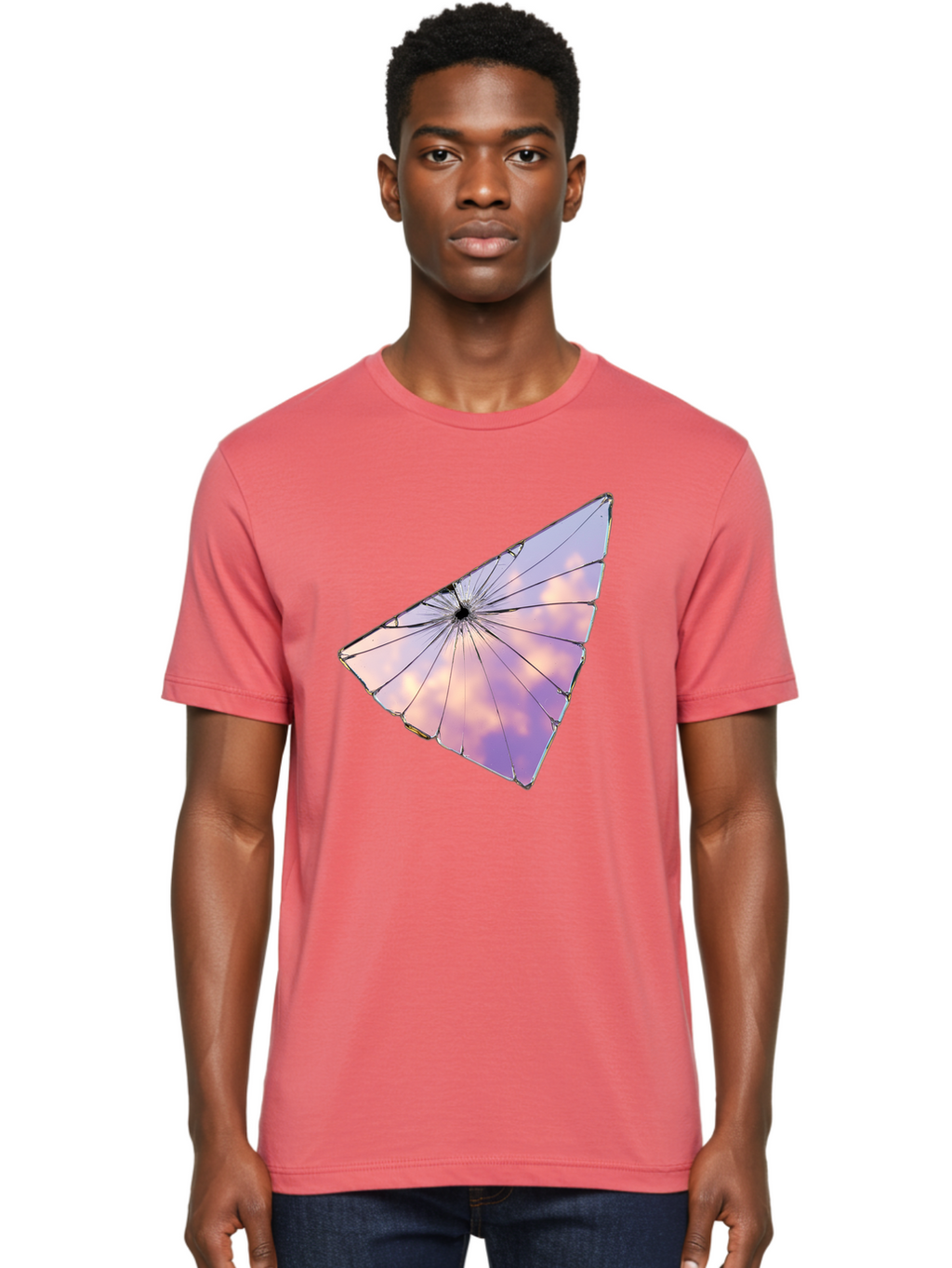 Shattered-Glass-2 Men'S Graphic Tee, 100% Cotton, Comfortable Casual Summer Wear, Machine Washable, Vintage Camera, Old Camera, Antique Camera, Black Camera, Classic Photography, Photography Equipment, Nostalgic Device, Film Camera, Camera Art Bal292