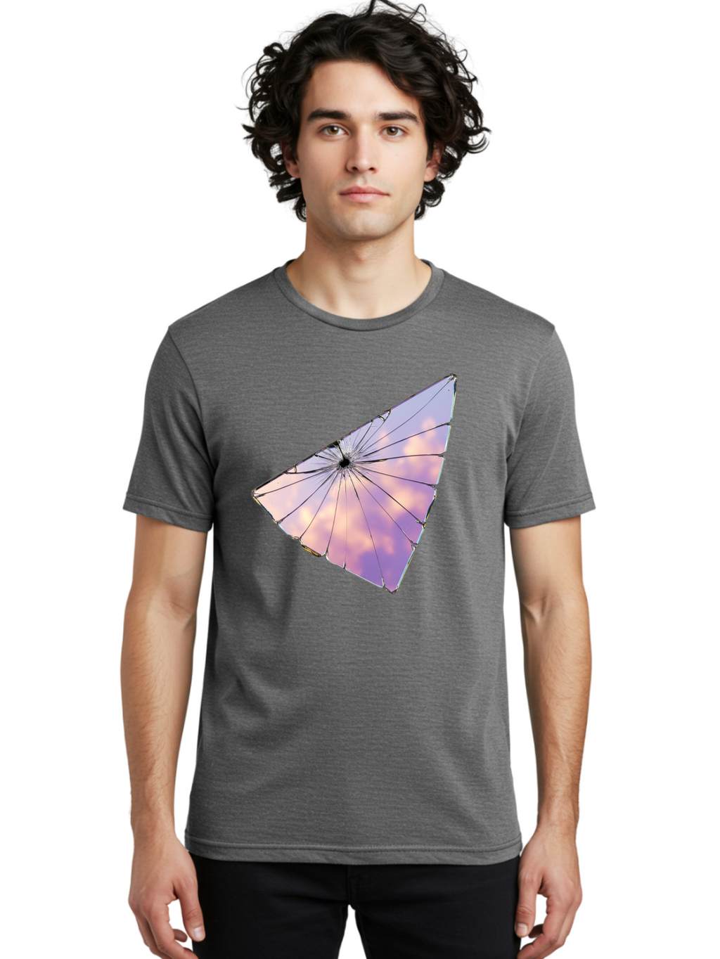 Shattered-Glass-2 Men'S Graphic Tee, 100% Cotton, Comfortable Casual Summer Wear, Machine Washable, Vintage Camera, Old Camera, Antique Camera, Black Camera, Classic Photography, Photography Equipment, Nostalgic Device, Film Camera, Camera Art Bal292