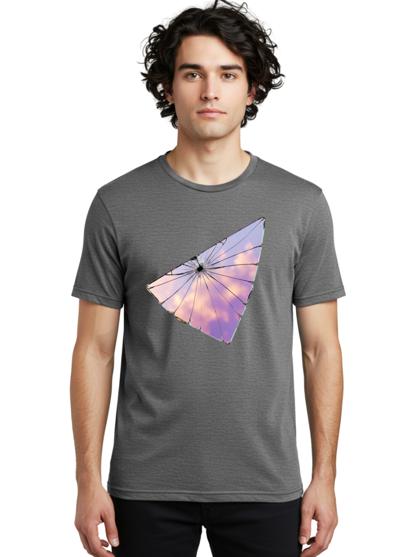 Shattered-Glass-2 Men'S Graphic Tee, 100% Cotton, Comfortable Casual Summer Wear, Machine Washable, Vintage Camera, Old Camera, Antique Camera, Black Camera, Classic Photography, Photography Equipment, Nostalgic Device, Film Camera, Camera Art Bal292