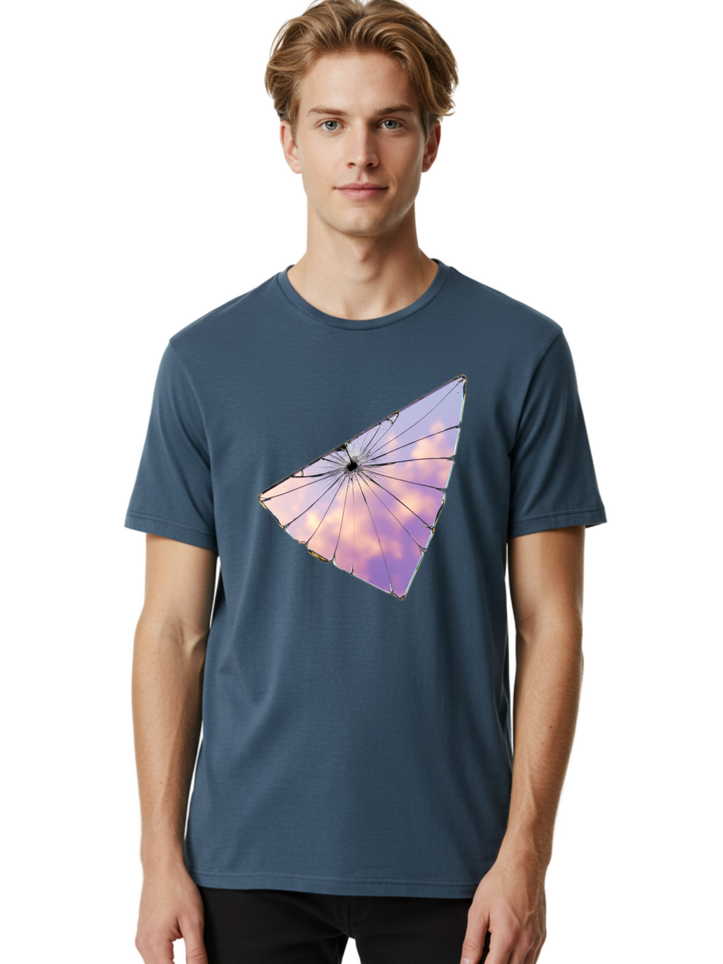 Shattered-Glass-2 Men'S Graphic Tee, 100% Cotton, Comfortable Casual Summer Wear, Machine Washable, Vintage Camera, Old Camera, Antique Camera, Black Camera, Classic Photography, Photography Equipment, Nostalgic Device, Film Camera, Camera Art Bal292