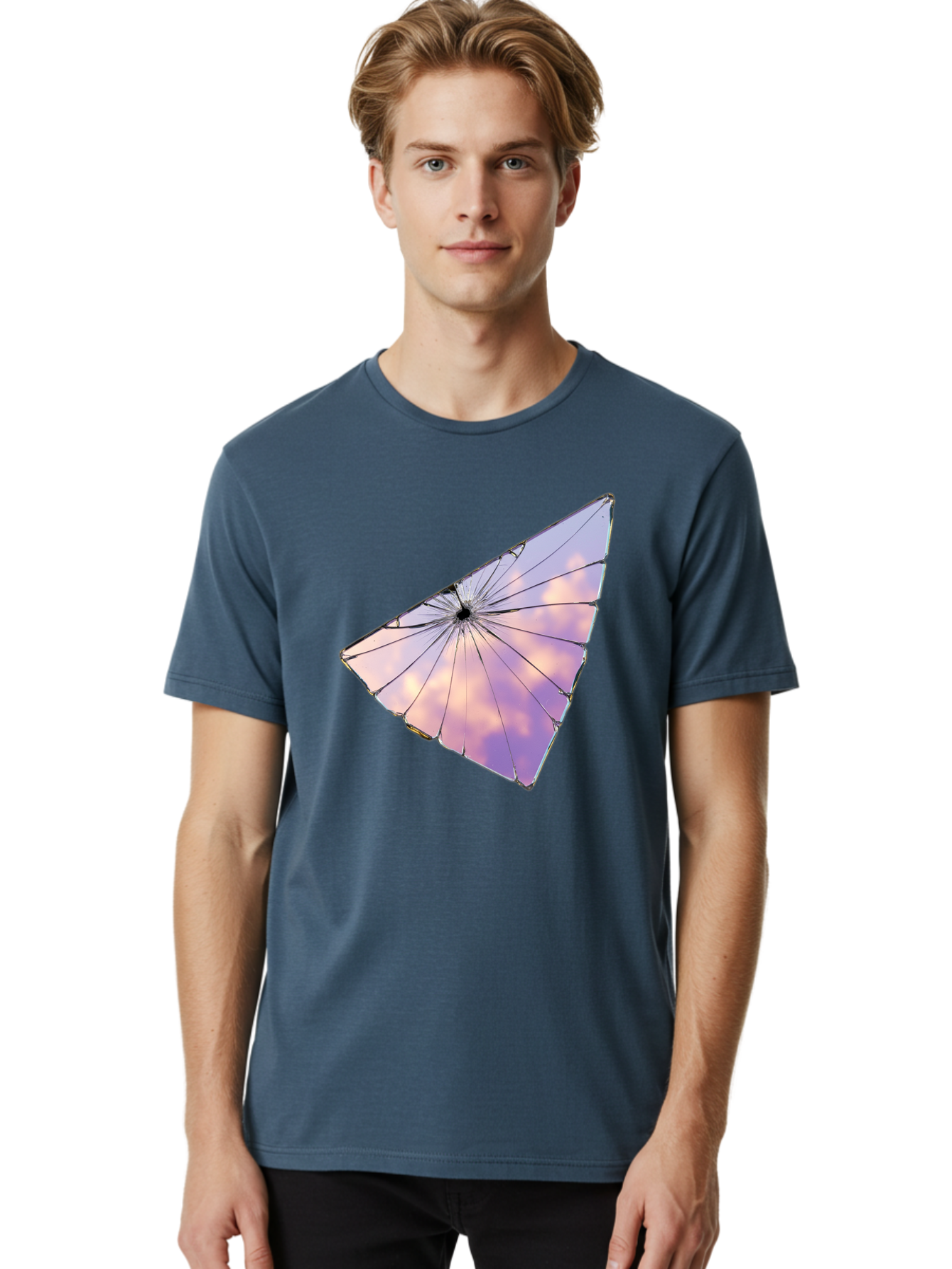 Shattered-Glass-2 Men'S Graphic Tee, 100% Cotton, Comfortable Casual Summer Wear, Machine Washable, Vintage Camera, Old Camera, Antique Camera, Black Camera, Classic Photography, Photography Equipment, Nostalgic Device, Film Camera, Camera Art Bal292