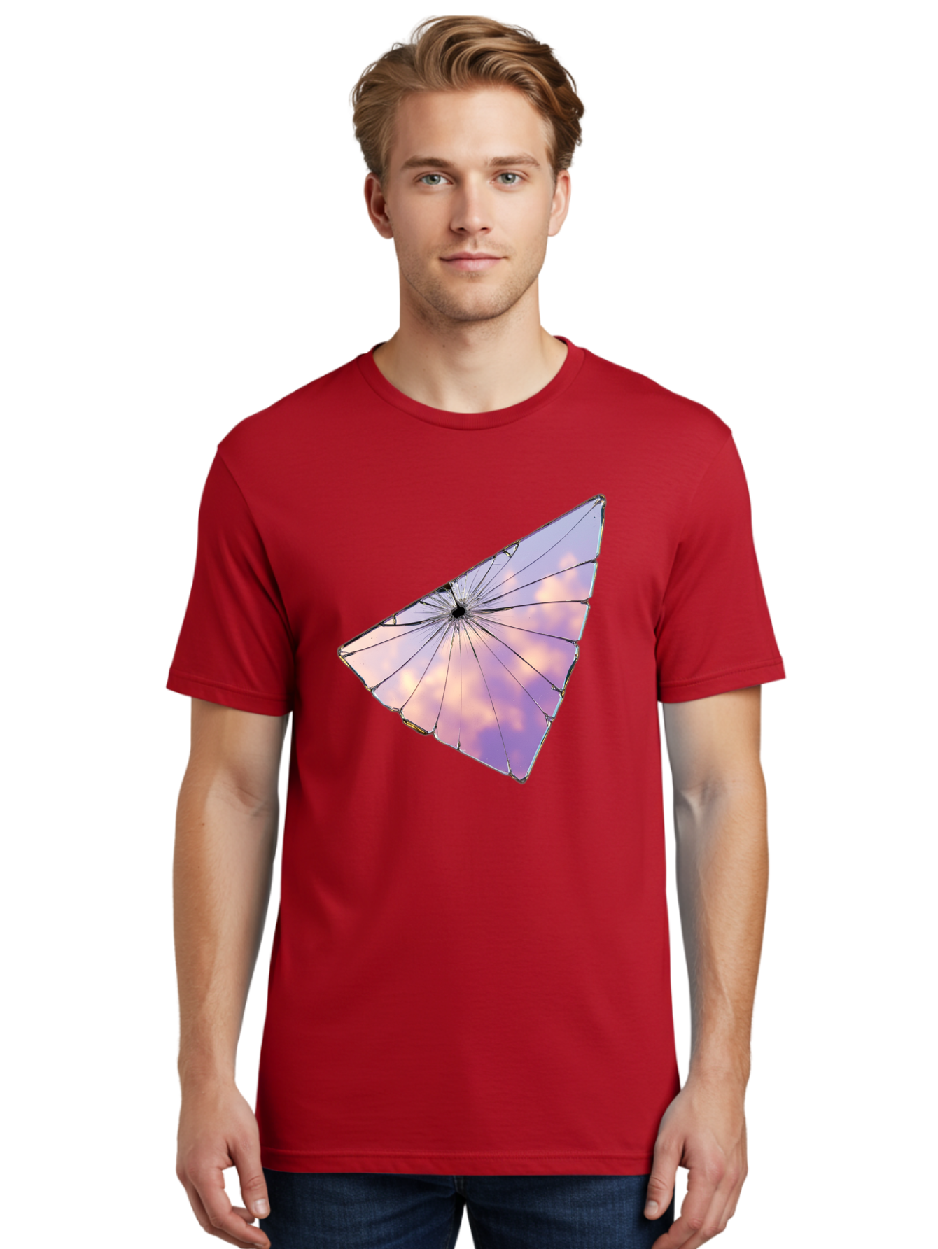 Shattered-Glass-2 Men'S Graphic Tee, 100% Cotton, Comfortable Casual Summer Wear, Machine Washable, Vintage Camera, Old Camera, Antique Camera, Black Camera, Classic Photography, Photography Equipment, Nostalgic Device, Film Camera, Camera Art Bal292