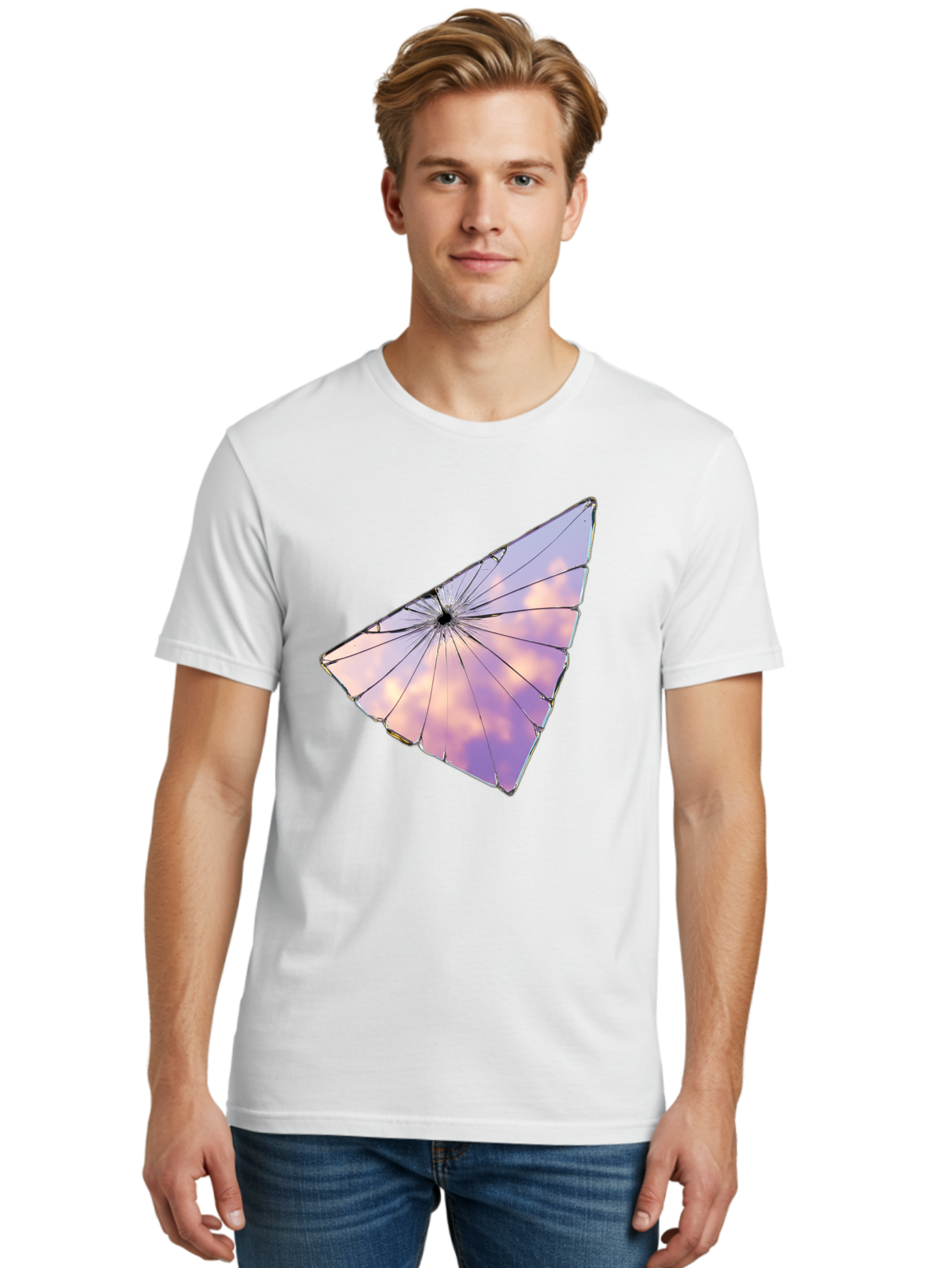 Shattered-Glass-2 Men'S Graphic Tee, 100% Cotton, Comfortable Casual Summer Wear, Machine Washable, Vintage Camera, Old Camera, Antique Camera, Black Camera, Classic Photography, Photography Equipment, Nostalgic Device, Film Camera, Camera Art Bal292