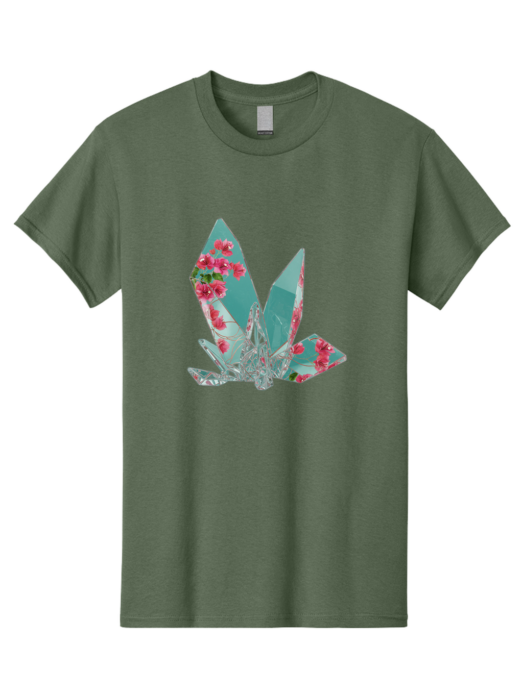 Shattered-Glass-With-Flowers Men'S Graphic Tee, 100% Cotton, Comfortable Casual Summer Wear, Machine Washable, Vintage Camera, Old Camera, Antique Camera, Black Camera, Classic Photography, Photography Equipment, Nostalgic Device, Film Camera, Bal293