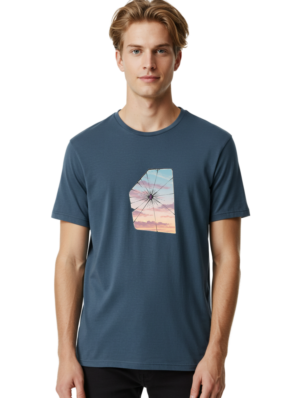 Shattered-Glass Men'S Graphic Tee, 100% Cotton, Comfortable Casual Summer Wear, Machine Washable, Vintage Camera, Old Camera, Antique Camera, Black Camera, Classic Photography, Photography Equipment, Nostalgic Device, Film Camera, Camera Art Bal294