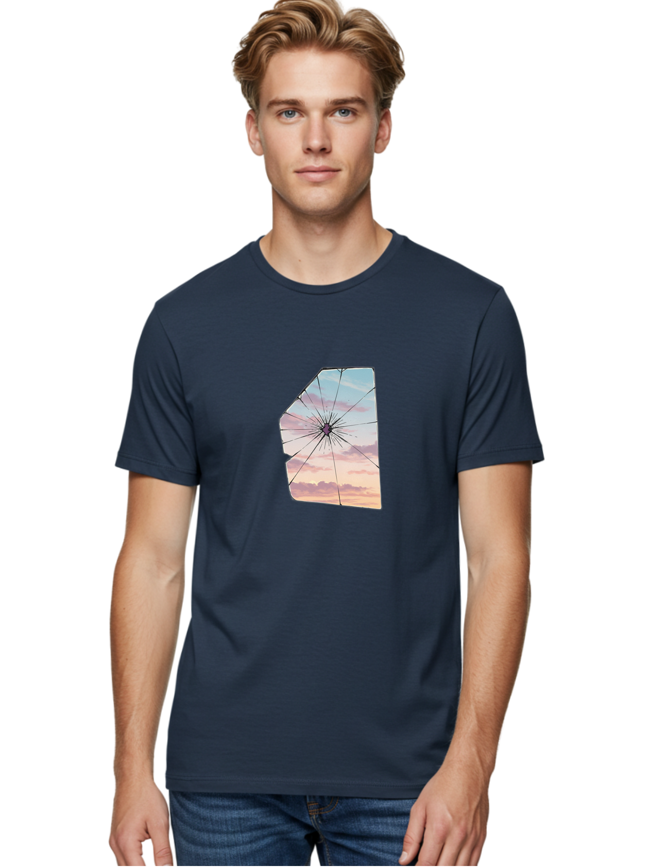 Shattered-Glass Men'S Graphic Tee, 100% Cotton, Comfortable Casual Summer Wear, Machine Washable, Vintage Camera, Old Camera, Antique Camera, Black Camera, Classic Photography, Photography Equipment, Nostalgic Device, Film Camera, Camera Art Bal294