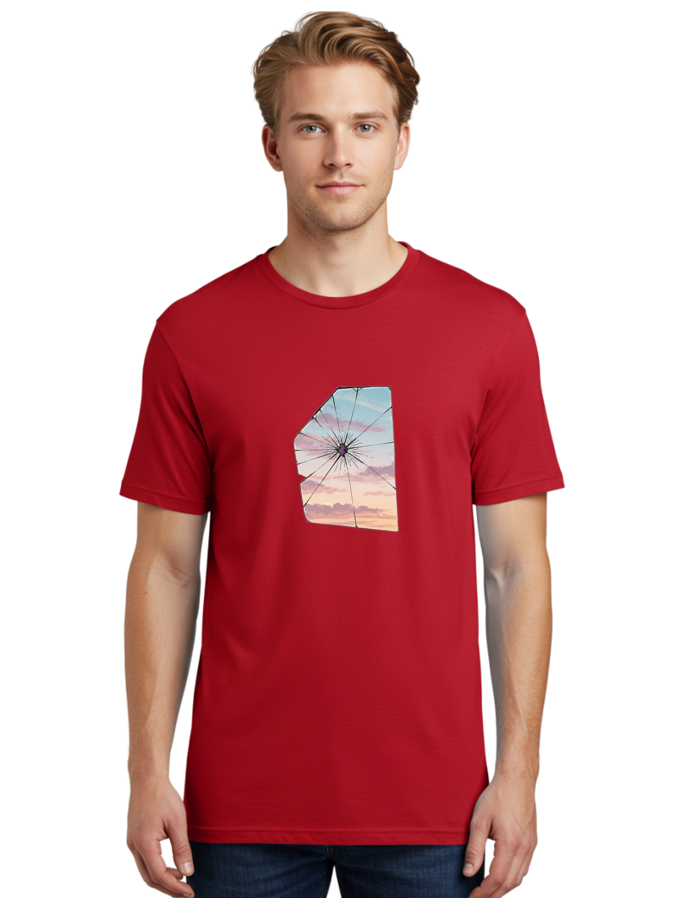 Shattered-Glass Men'S Graphic Tee, 100% Cotton, Comfortable Casual Summer Wear, Machine Washable, Vintage Camera, Old Camera, Antique Camera, Black Camera, Classic Photography, Photography Equipment, Nostalgic Device, Film Camera, Camera Art Bal294