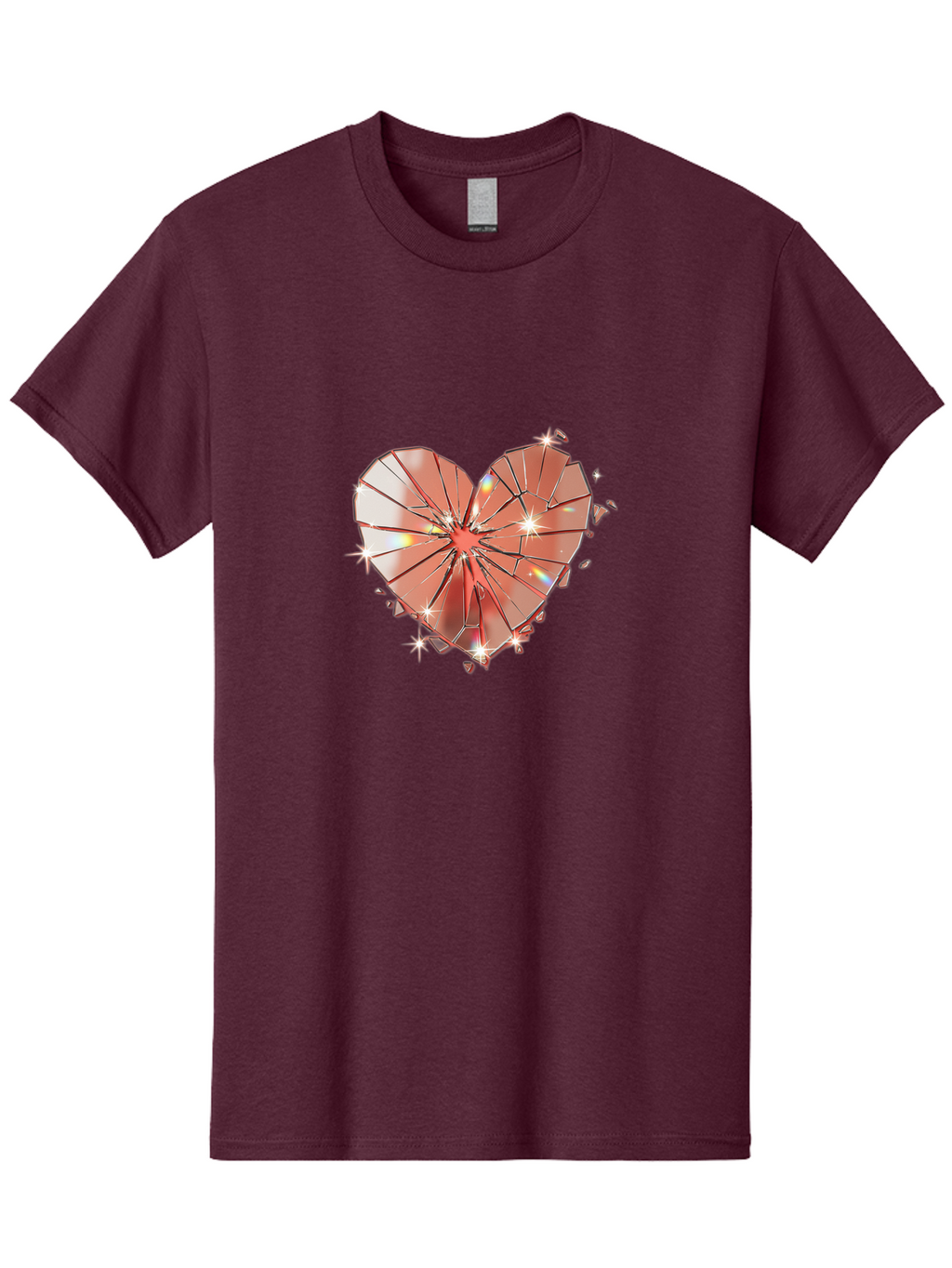 Shattered-Heart-1 Men'S Graphic Tee, 100% Cotton, Comfortable Casual Summer Wear, Machine Washable, Vintage Camera, Old Camera, Antique Camera, Black Camera, Classic Photography, Photography Equipment, Nostalgic Device, Film Camera, Camera Art Bal295