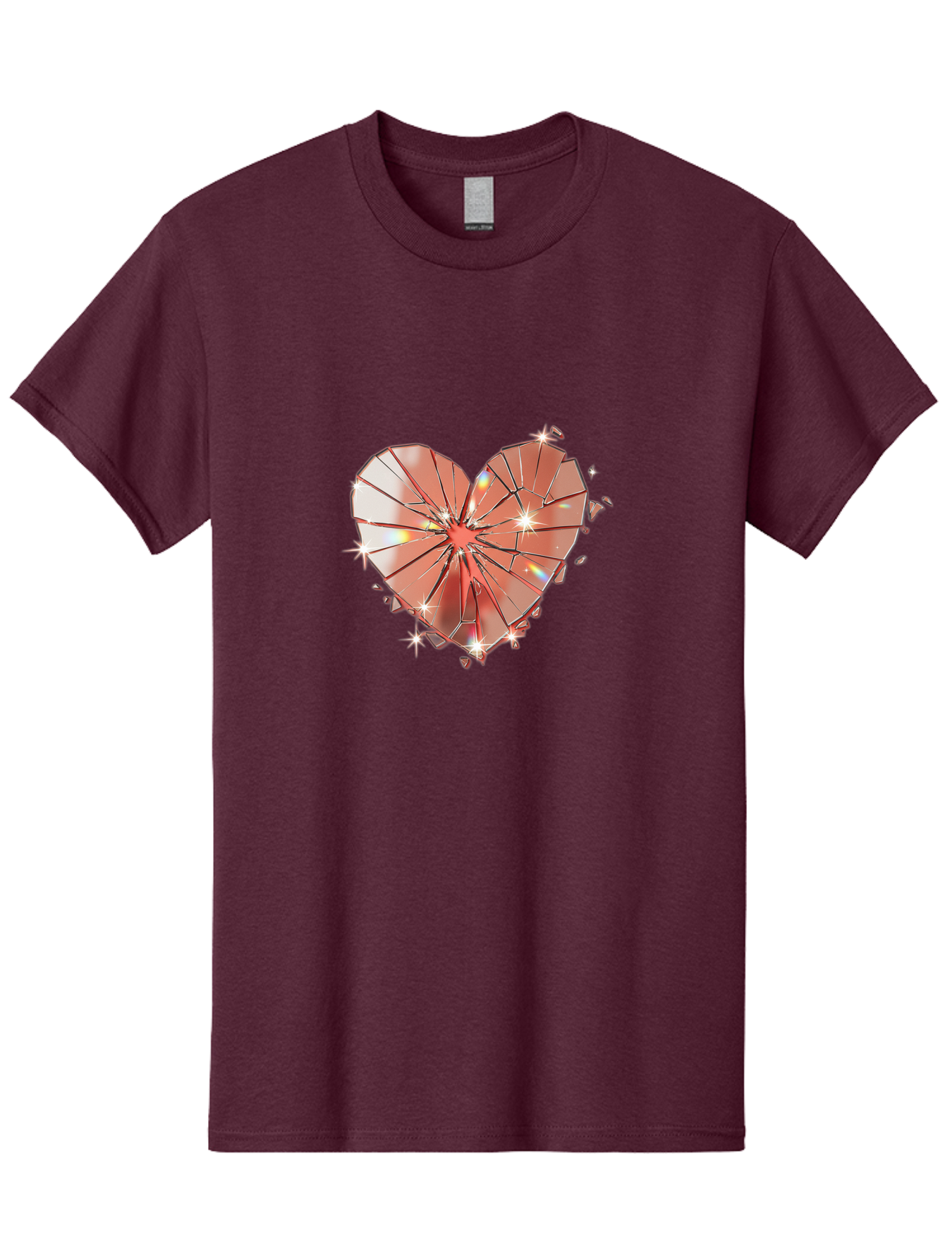 Shattered-Heart-1 Men'S Graphic Tee, 100% Cotton, Comfortable Casual Summer Wear, Machine Washable, Vintage Camera, Old Camera, Antique Camera, Black Camera, Classic Photography, Photography Equipment, Nostalgic Device, Film Camera, Camera Art Bal295