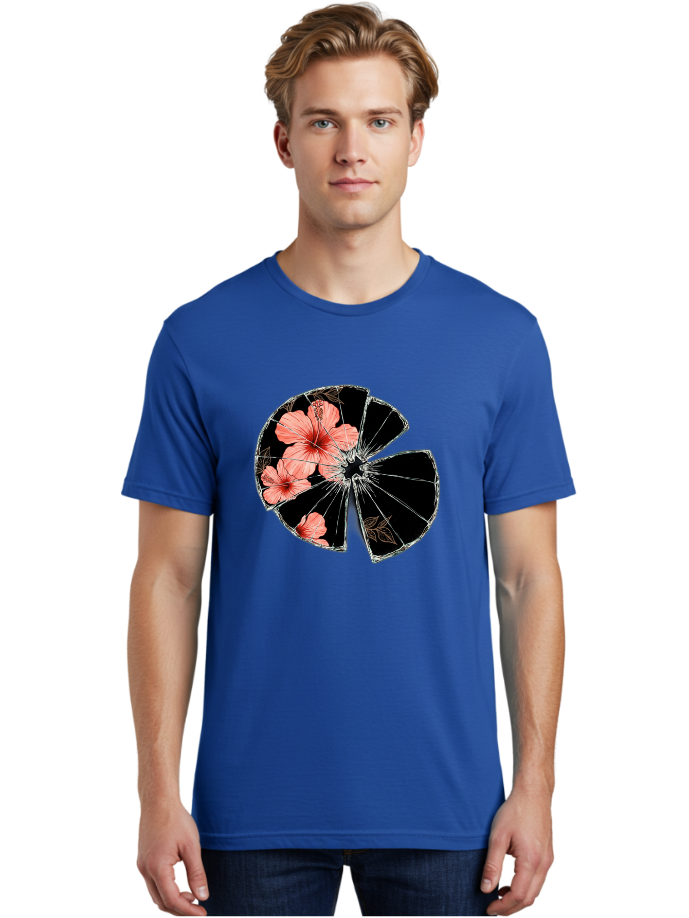 Shattered-Hibiscus Men'S Graphic Tee, 100% Cotton, Comfortable Casual Summer Wear, Machine Washable, Vintage Camera, Old Camera, Antique Camera, Black Camera, Classic Photography, Photography Equipment, Nostalgic Device, Film Camera, Bal297