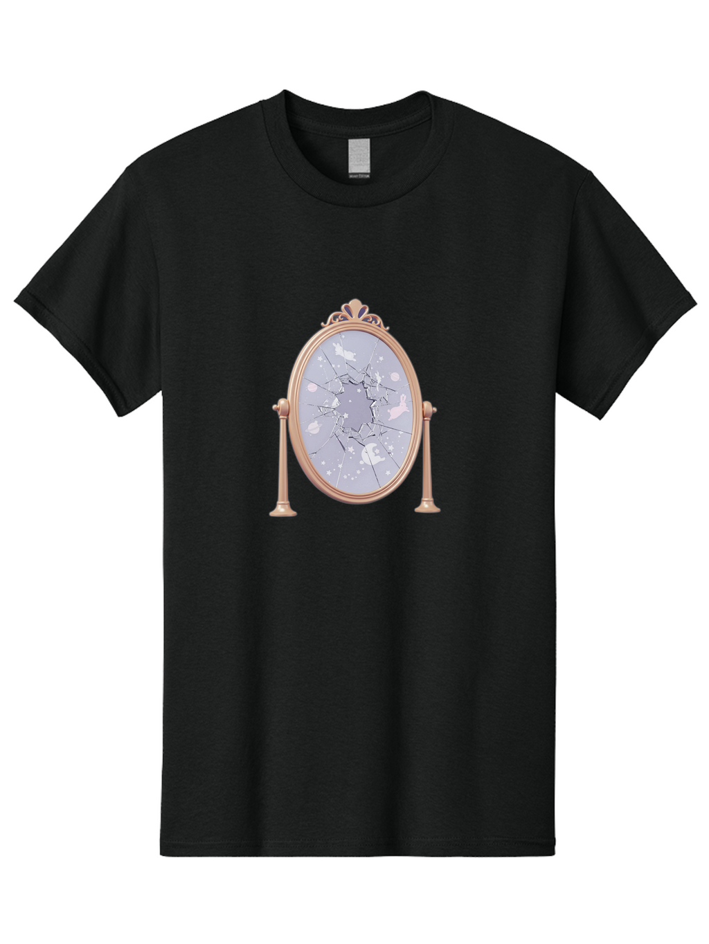 Shattered-Mirror-1 Men'S Graphic Tee, 100% Cotton, Comfortable Casual Summer Wear, Machine Washable, Vintage Camera, Old Camera, Antique Camera, Black Camera, Classic Photography, Photography Equipment, Nostalgic Device, Film Camera, Bal298