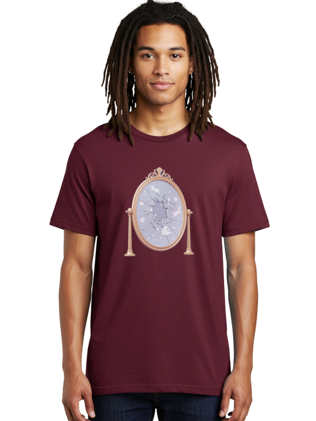 Shattered-Mirror-1 Men'S Graphic Tee, 100% Cotton, Comfortable Casual Summer Wear, Machine Washable, Vintage Camera, Old Camera, Antique Camera, Black Camera, Classic Photography, Photography Equipment, Nostalgic Device, Film Camera, Bal298