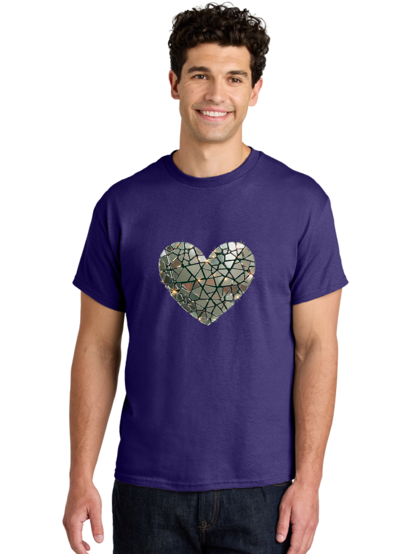 Shattered-Mirror-Heart Men'S Graphic Tee, 100% Cotton, Comfortable Casual Summer Wear, Machine Washable, Vintage Camera, Old Camera, Antique Camera, Black Camera, Classic Photography, Photography Equipment, Nostalgic Device, Film Camera, Bal299