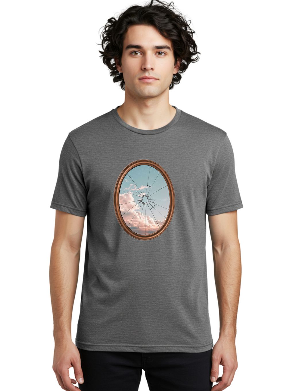 Shattered-Mirror Men'S Graphic Tee, 100% Cotton, Comfortable Casual Summer Wear, Machine Washable, Vintage Camera, Old Camera, Antique Camera, Black Camera, Classic Photography, Photography Equipment, Nostalgic Device, Film Camera, Camera Art Bal301