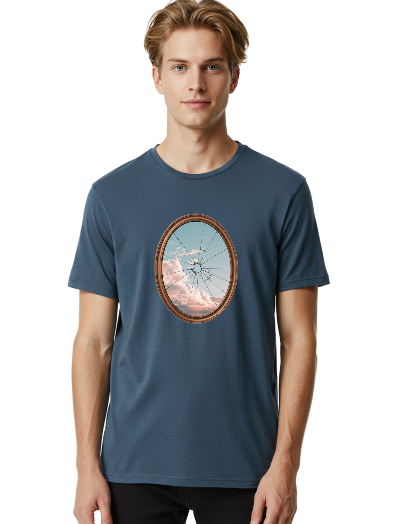 Shattered-Mirror Men'S Graphic Tee, 100% Cotton, Comfortable Casual Summer Wear, Machine Washable, Vintage Camera, Old Camera, Antique Camera, Black Camera, Classic Photography, Photography Equipment, Nostalgic Device, Film Camera, Camera Art Bal301