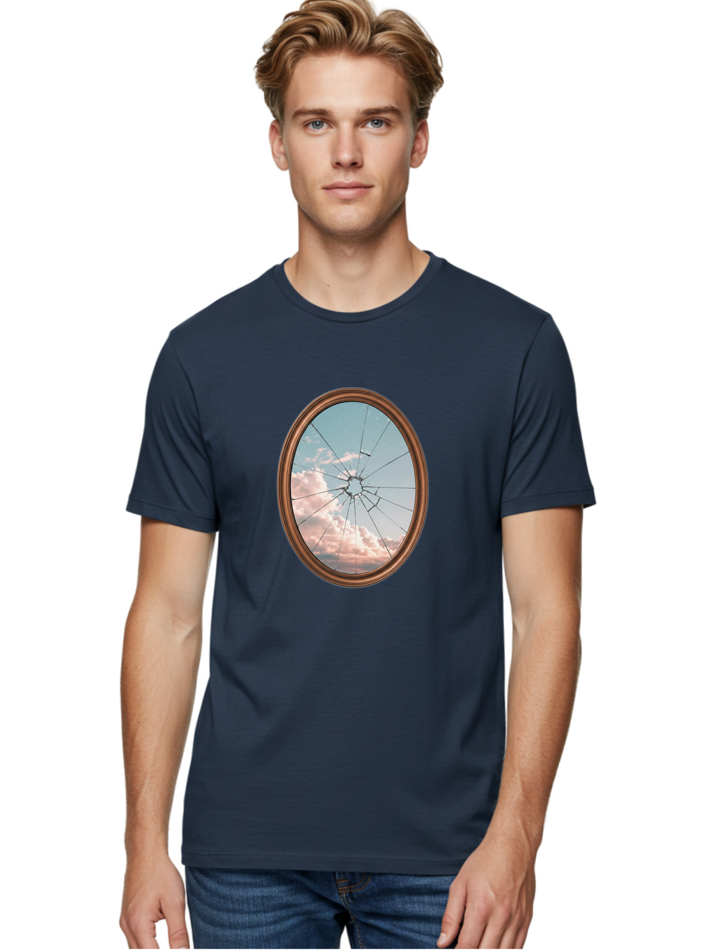 Shattered-Mirror Men'S Graphic Tee, 100% Cotton, Comfortable Casual Summer Wear, Machine Washable, Vintage Camera, Old Camera, Antique Camera, Black Camera, Classic Photography, Photography Equipment, Nostalgic Device, Film Camera, Camera Art Bal301