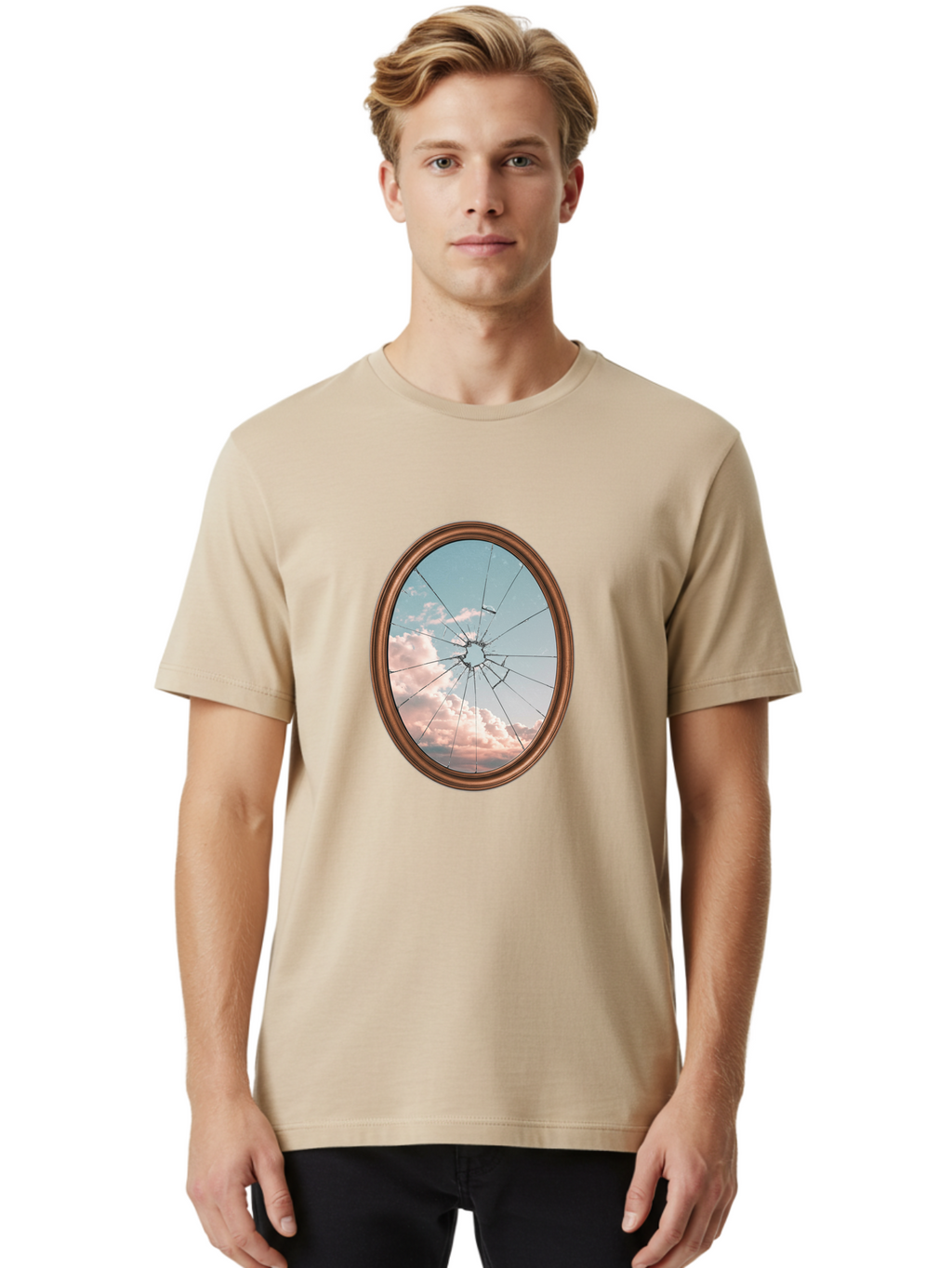 Shattered-Mirror Men'S Graphic Tee, 100% Cotton, Comfortable Casual Summer Wear, Machine Washable, Vintage Camera, Old Camera, Antique Camera, Black Camera, Classic Photography, Photography Equipment, Nostalgic Device, Film Camera, Camera Art Bal301