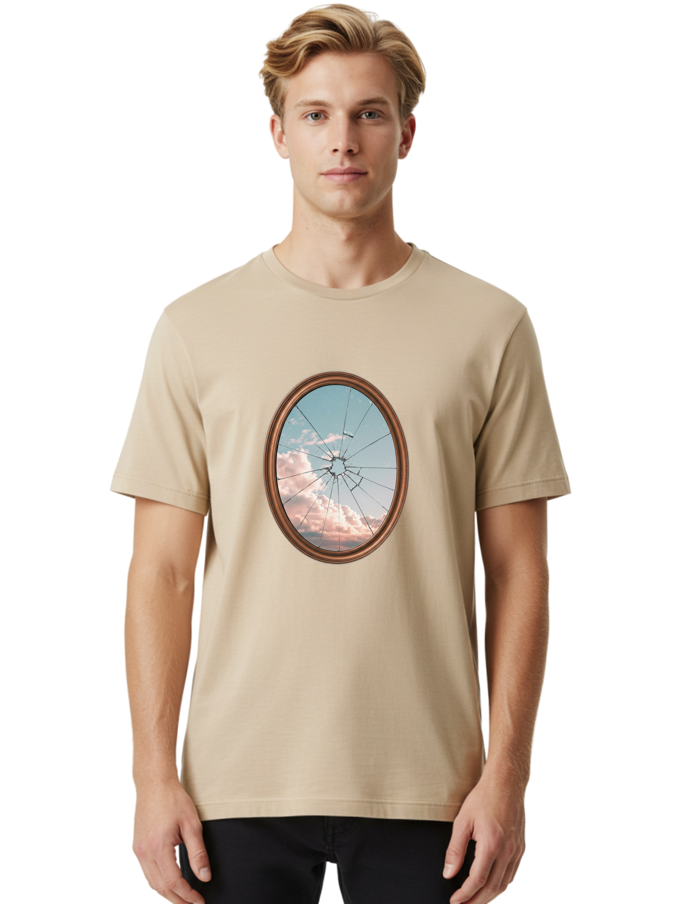 Shattered-Mirror Men'S Graphic Tee, 100% Cotton, Comfortable Casual Summer Wear, Machine Washable, Vintage Camera, Old Camera, Antique Camera, Black Camera, Classic Photography, Photography Equipment, Nostalgic Device, Film Camera, Camera Art Bal301