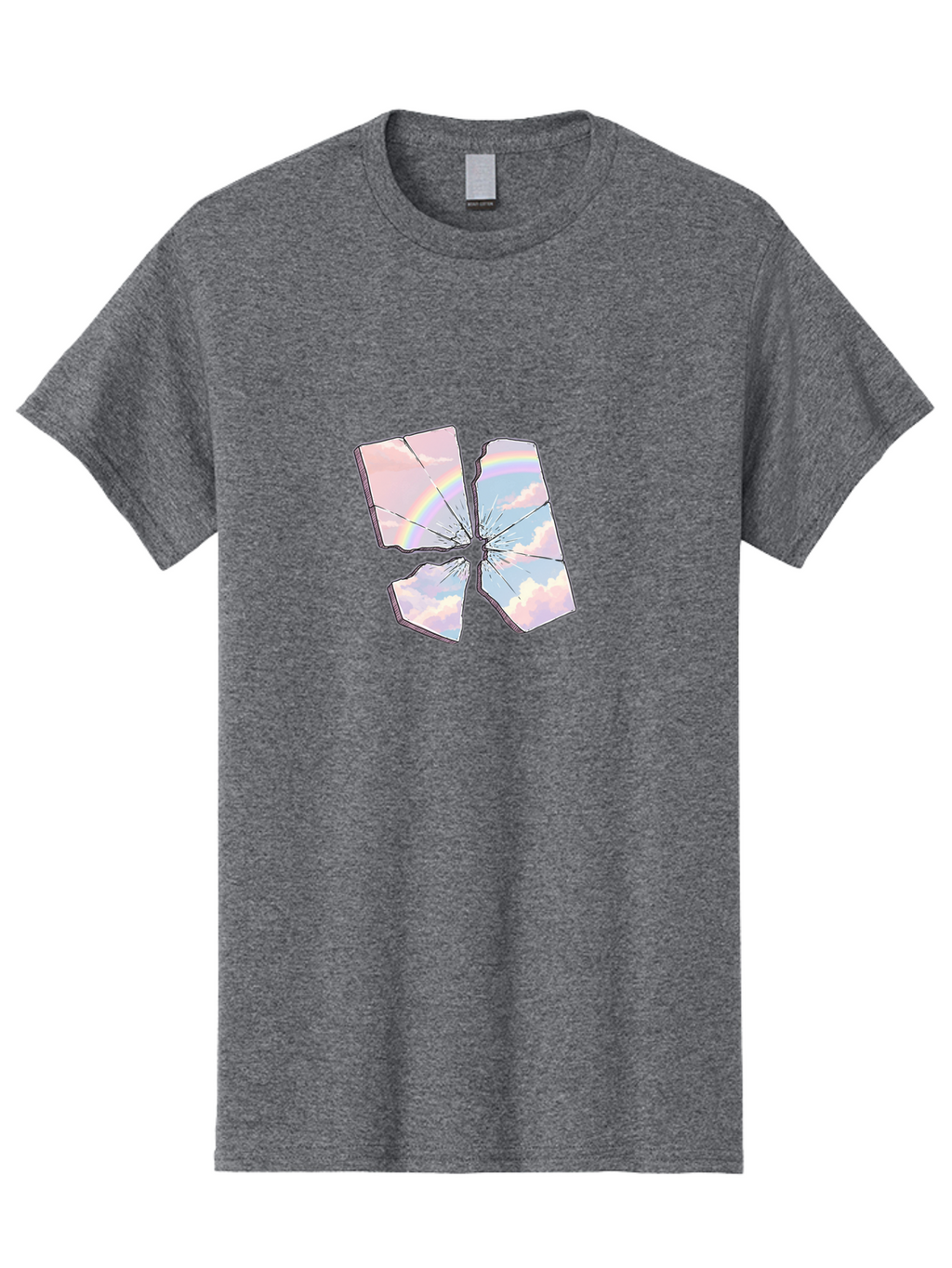 Shattered-Plate-With-Rainbow Men'S Graphic Tee, 100% Cotton, Comfortable Casual Summer Wear, Machine Washable, Vintage Camera, Old Camera, Antique Camera, Black Camera, Classic Photography, Photography Equipment, Nostalgic Device, Film Camera, Bal303