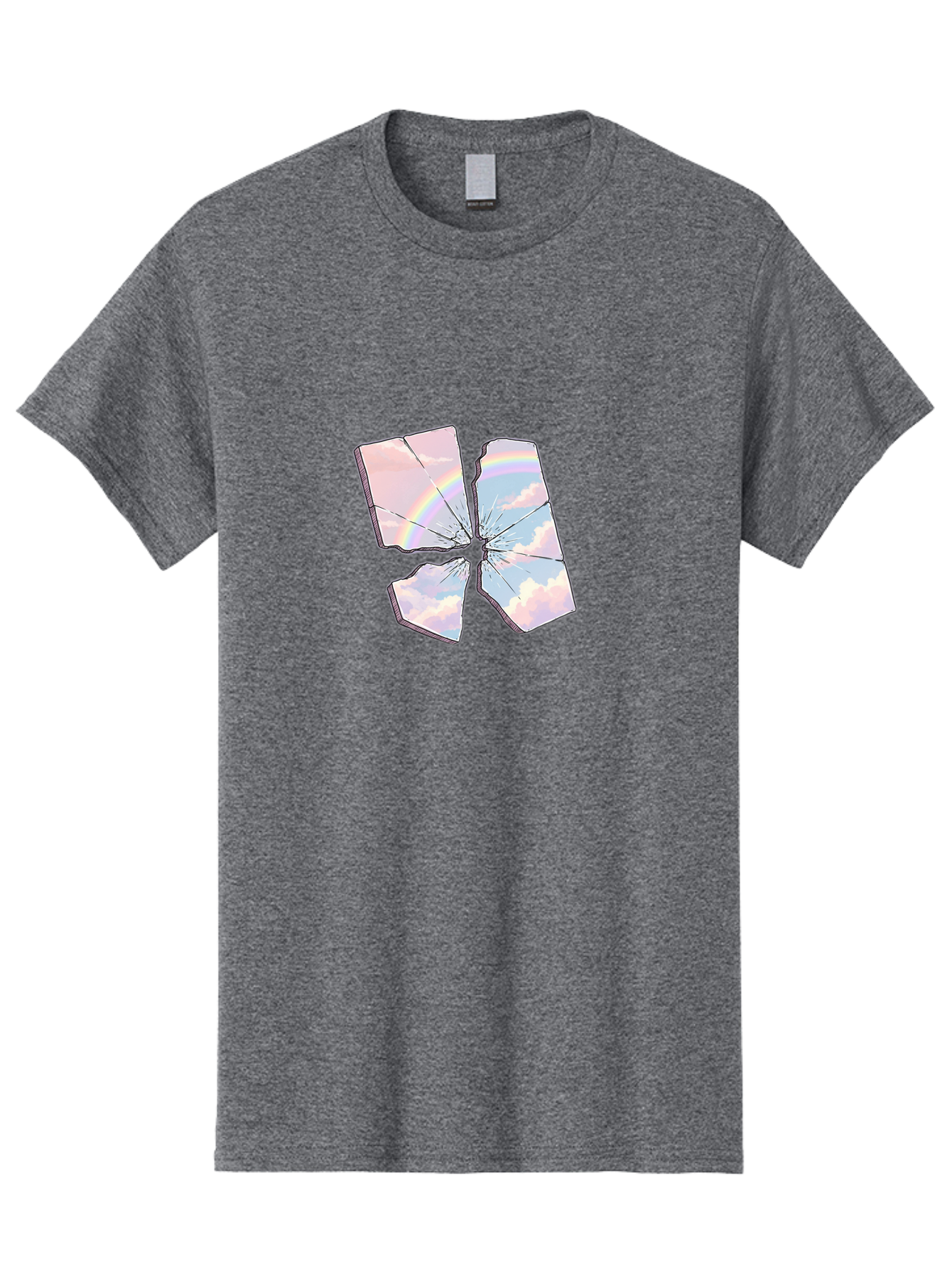 Shattered-Plate-With-Rainbow Men'S Graphic Tee, 100% Cotton, Comfortable Casual Summer Wear, Machine Washable, Vintage Camera, Old Camera, Antique Camera, Black Camera, Classic Photography, Photography Equipment, Nostalgic Device, Film Camera, Bal303