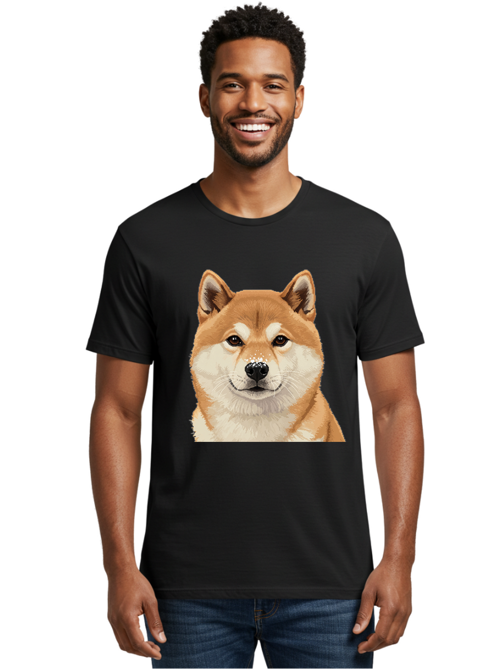 Shiba-Inu-Dog Men'S Graphic Tee, 100% Cotton, Comfortable Casual Summer Wear, Machine Washable, Vintage Camera, Old Camera, Antique Camera, Black Camera, Classic Photography, Photography Equipment, Nostalgic Device, Film Camera, Camera Art Bal306