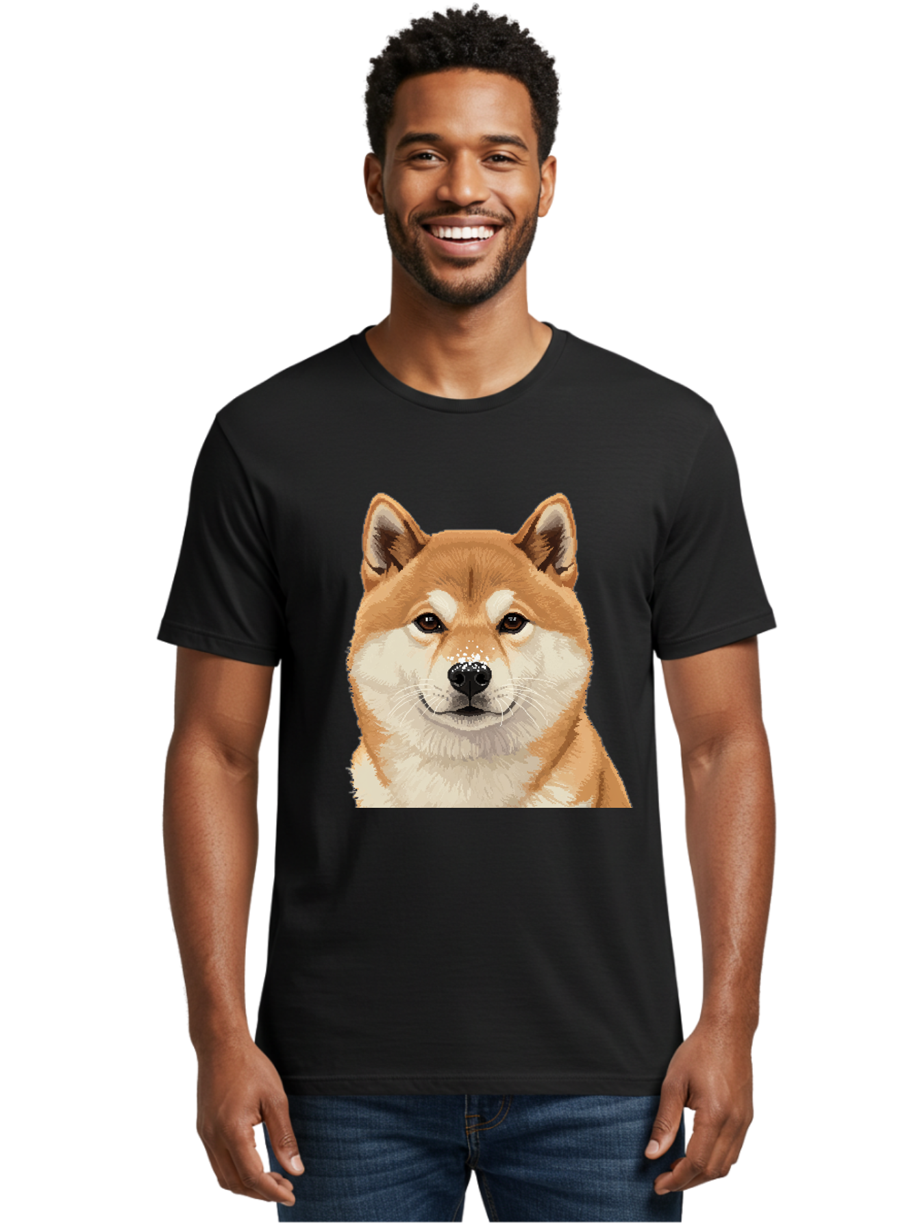 Shiba-Inu-Dog Men'S Graphic Tee, 100% Cotton, Comfortable Casual Summer Wear, Machine Washable, Vintage Camera, Old Camera, Antique Camera, Black Camera, Classic Photography, Photography Equipment, Nostalgic Device, Film Camera, Camera Art Bal306