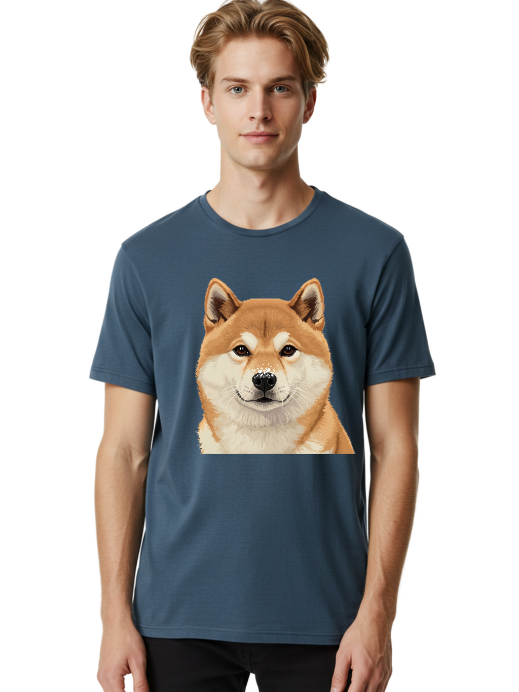 Shiba-Inu-Dog Men'S Graphic Tee, 100% Cotton, Comfortable Casual Summer Wear, Machine Washable, Vintage Camera, Old Camera, Antique Camera, Black Camera, Classic Photography, Photography Equipment, Nostalgic Device, Film Camera, Camera Art Bal306