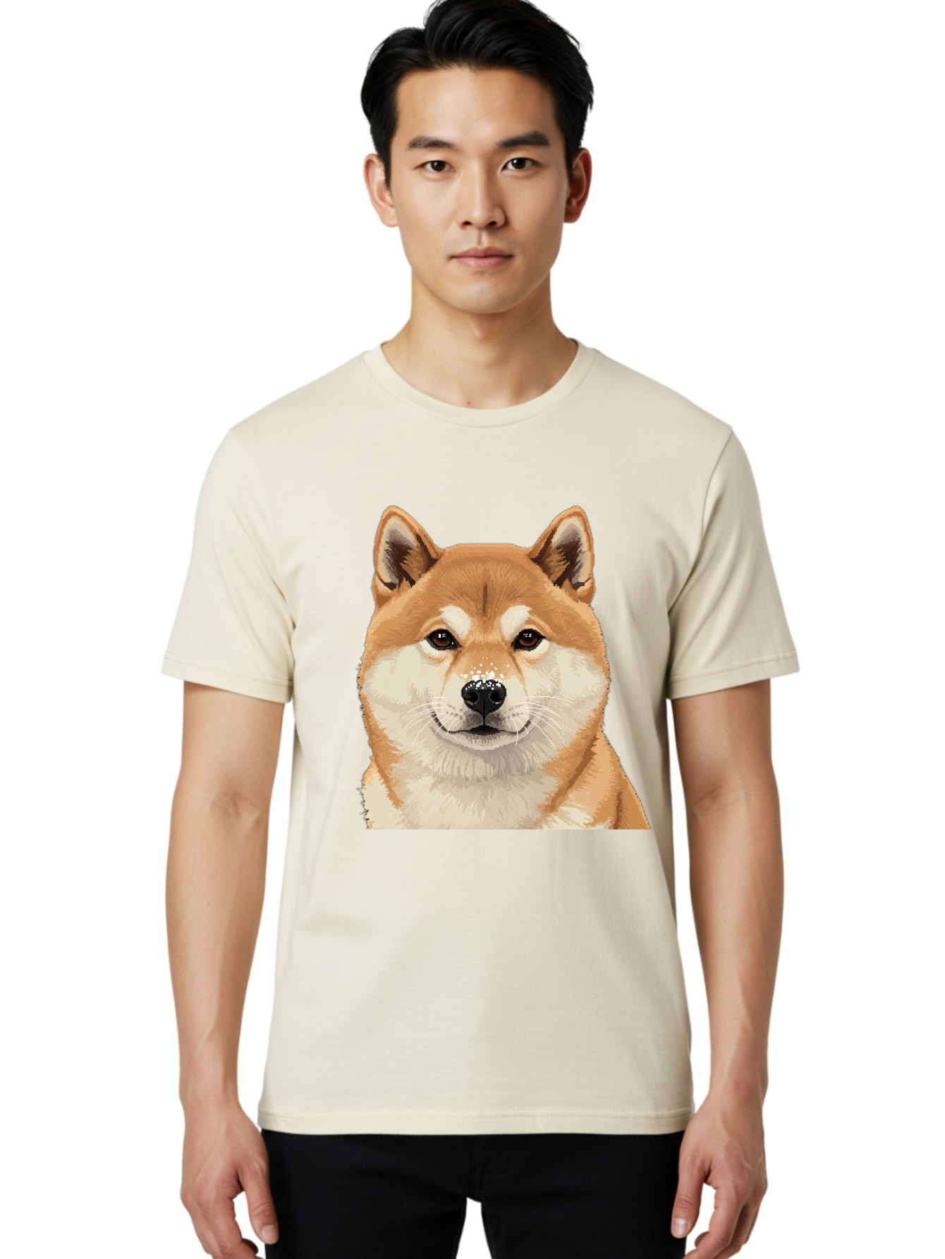 Shiba-Inu-Dog Men'S Graphic Tee, 100% Cotton, Comfortable Casual Summer Wear, Machine Washable, Vintage Camera, Old Camera, Antique Camera, Black Camera, Classic Photography, Photography Equipment, Nostalgic Device, Film Camera, Camera Art Bal306