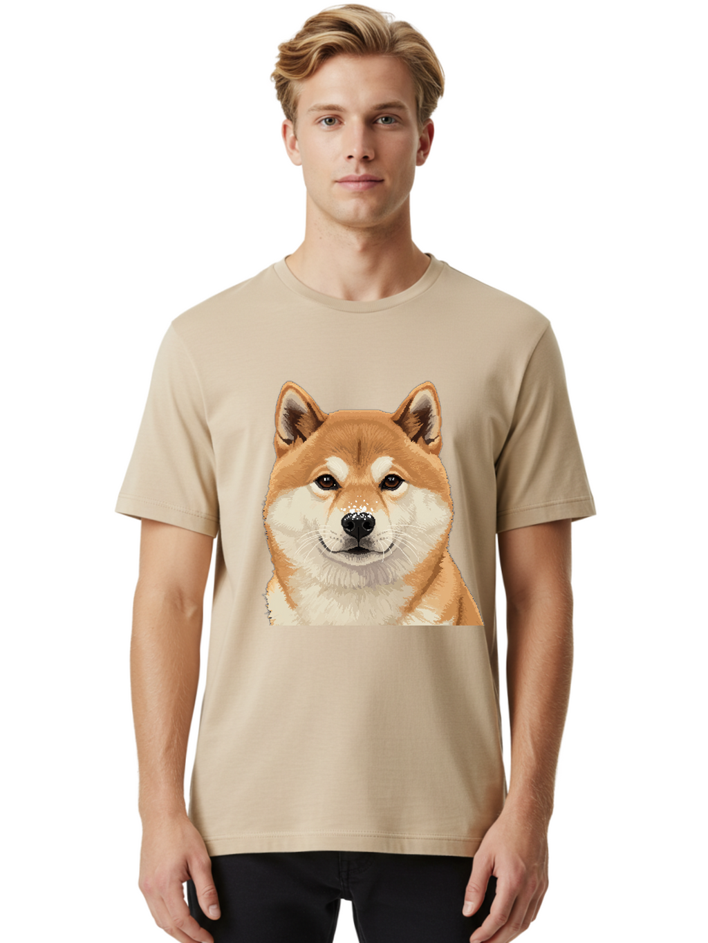 Shiba-Inu-Dog Men'S Graphic Tee, 100% Cotton, Comfortable Casual Summer Wear, Machine Washable, Vintage Camera, Old Camera, Antique Camera, Black Camera, Classic Photography, Photography Equipment, Nostalgic Device, Film Camera, Camera Art Bal306