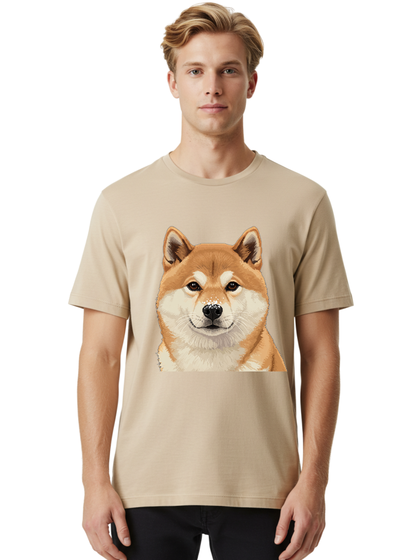Shiba-Inu-Dog Men'S Graphic Tee, 100% Cotton, Comfortable Casual Summer Wear, Machine Washable, Vintage Camera, Old Camera, Antique Camera, Black Camera, Classic Photography, Photography Equipment, Nostalgic Device, Film Camera, Camera Art Bal306