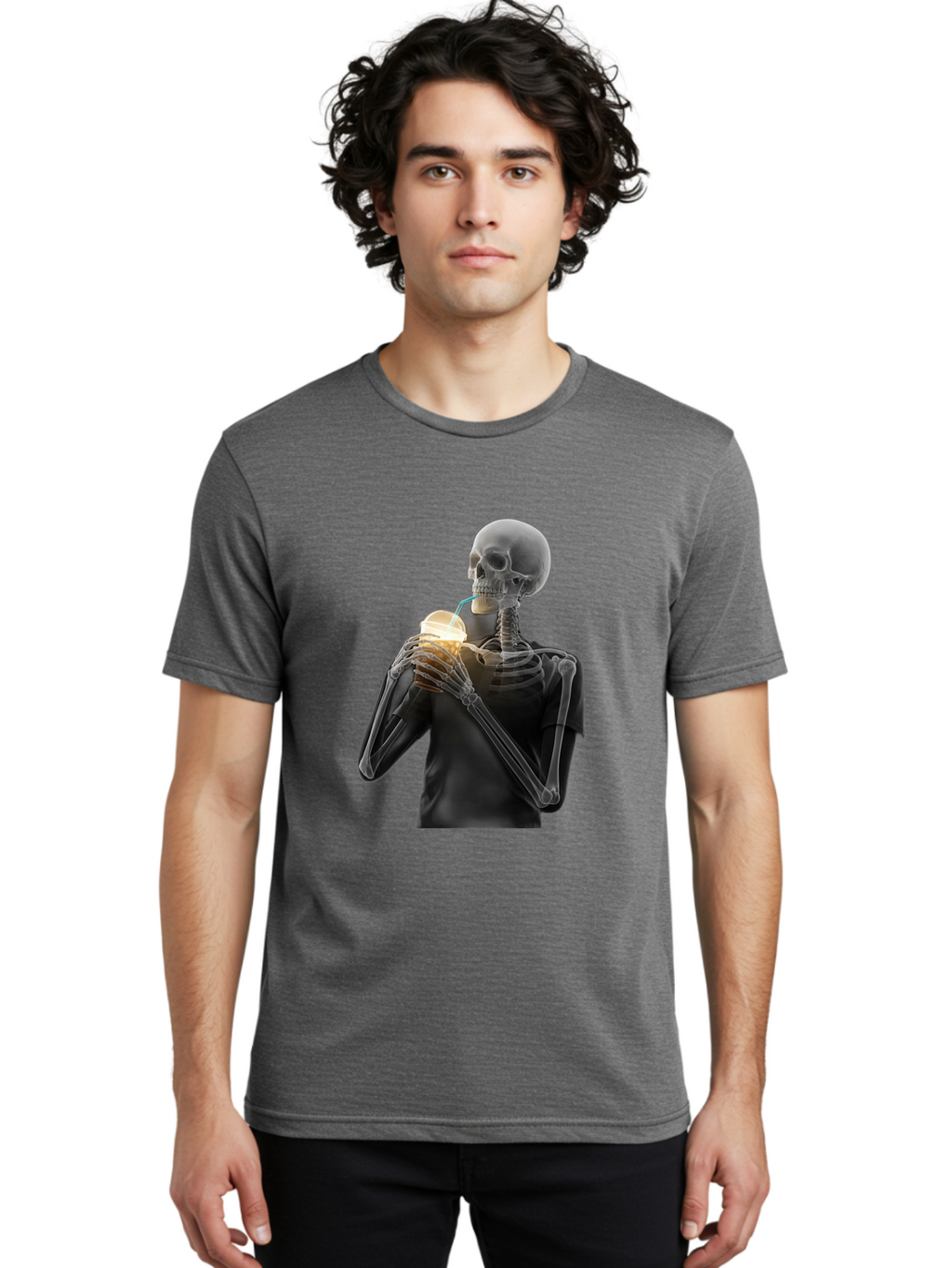 Shoulder-Skeleton Men'S Graphic Tee, 100% Cotton, Comfortable Casual Summer Wear, Machine Washable, Vintage Camera, Old Camera, Antique Camera, Black Camera, Classic Photography, Photography Equipment, Nostalgic Device, Film Camera, Camera Art Bal308