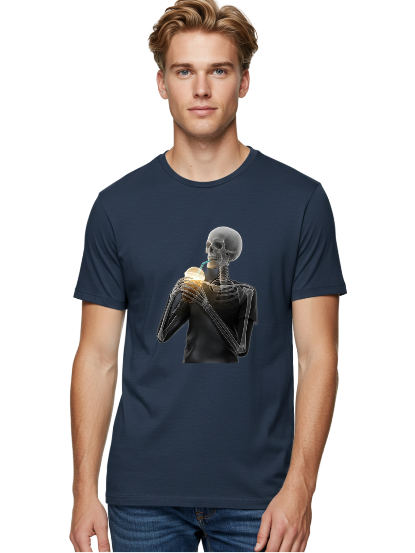 Shoulder-Skeleton Men'S Graphic Tee, 100% Cotton, Comfortable Casual Summer Wear, Machine Washable, Vintage Camera, Old Camera, Antique Camera, Black Camera, Classic Photography, Photography Equipment, Nostalgic Device, Film Camera, Camera Art Bal308