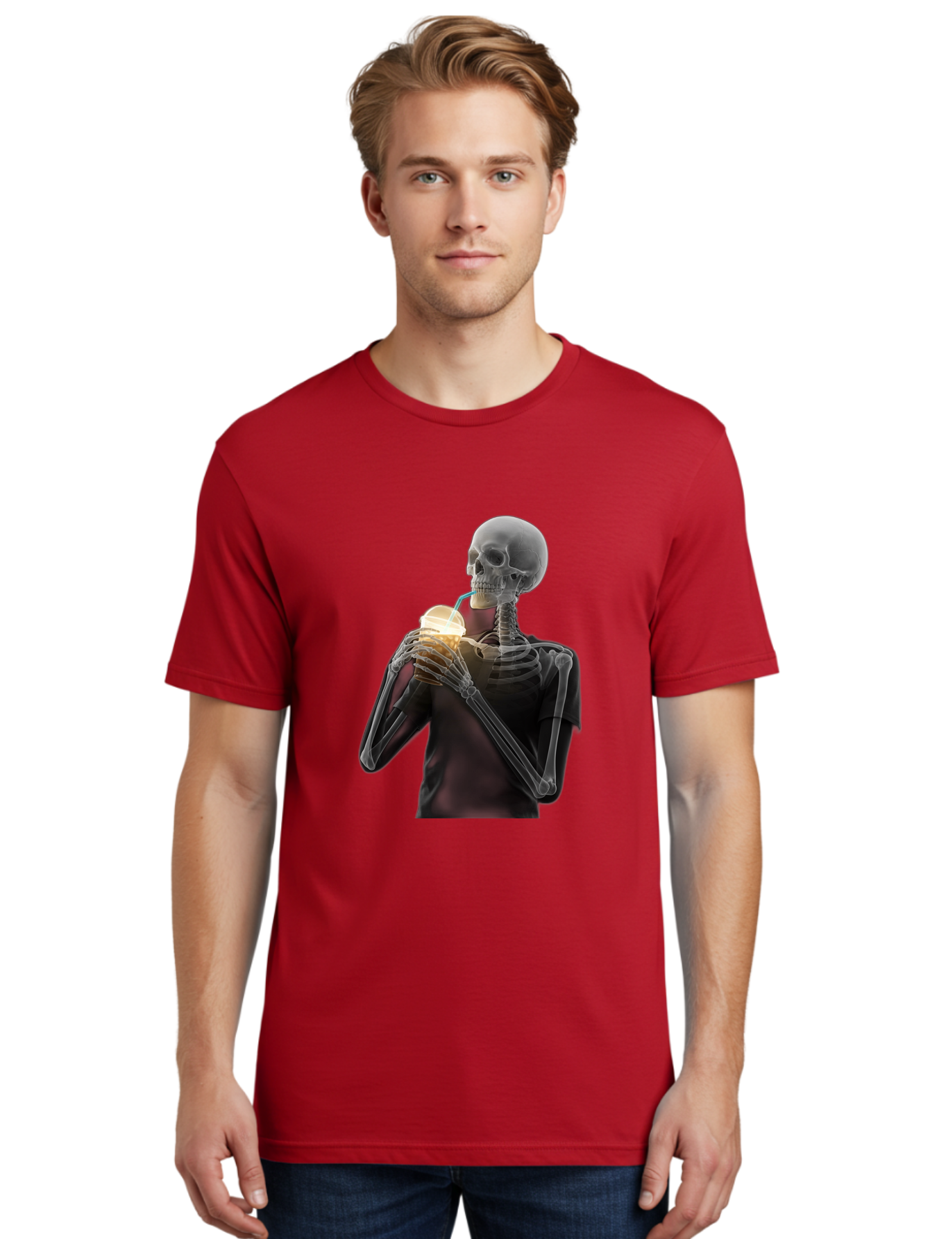Shoulder-Skeleton Men'S Graphic Tee, 100% Cotton, Comfortable Casual Summer Wear, Machine Washable, Vintage Camera, Old Camera, Antique Camera, Black Camera, Classic Photography, Photography Equipment, Nostalgic Device, Film Camera, Camera Art Bal308