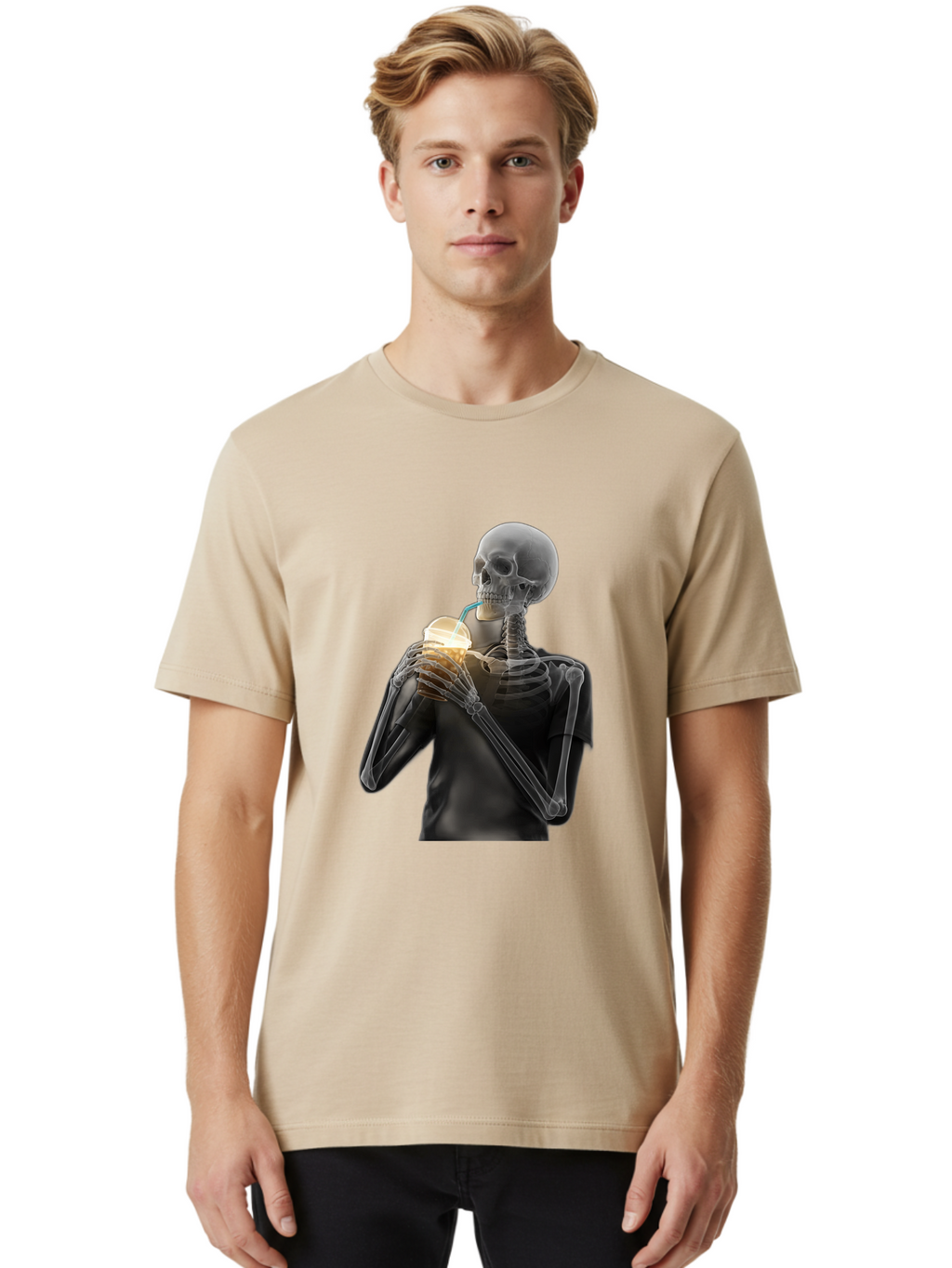Shoulder-Skeleton Men'S Graphic Tee, 100% Cotton, Comfortable Casual Summer Wear, Machine Washable, Vintage Camera, Old Camera, Antique Camera, Black Camera, Classic Photography, Photography Equipment, Nostalgic Device, Film Camera, Camera Art Bal308