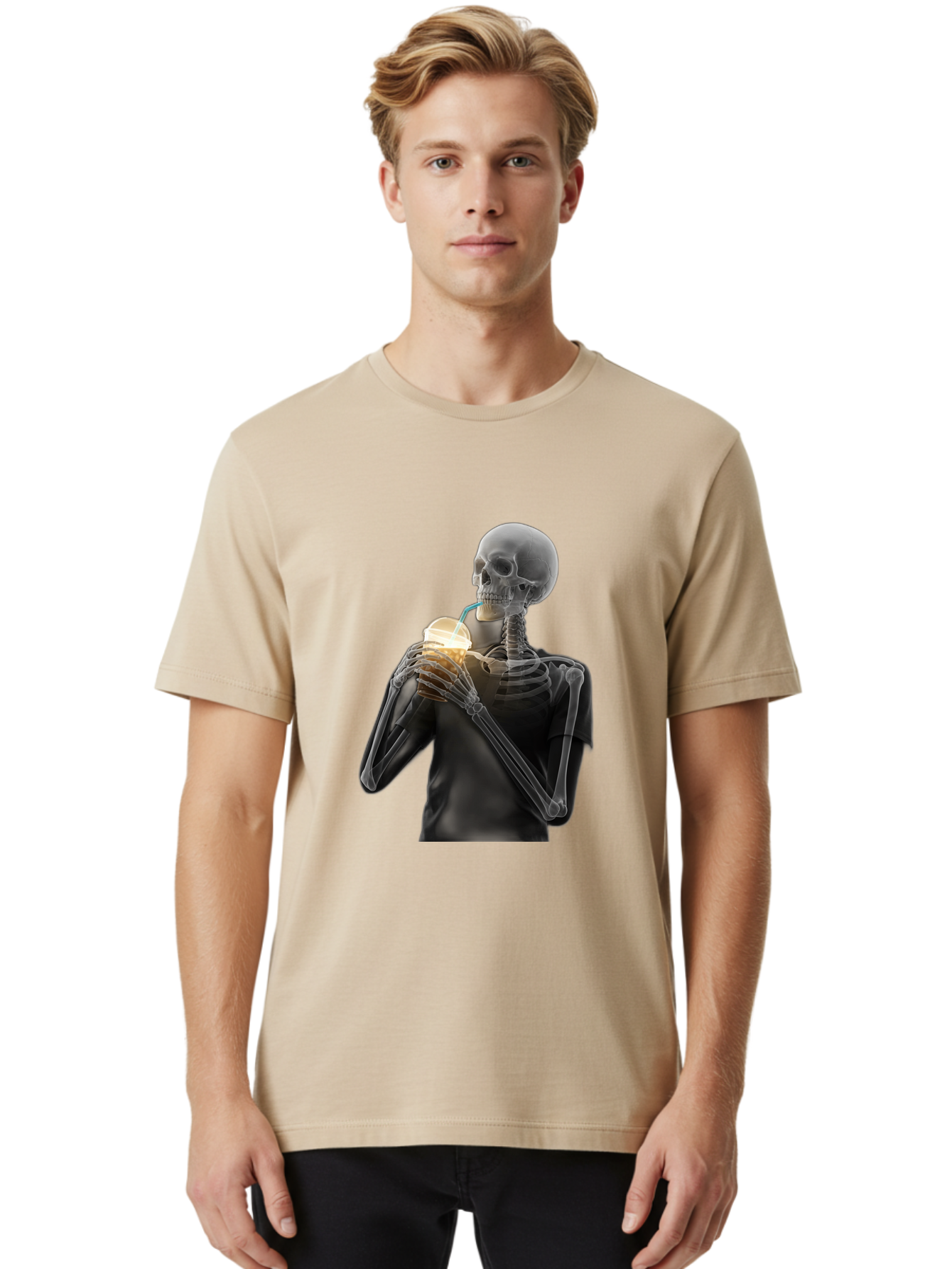 Shoulder-Skeleton Men'S Graphic Tee, 100% Cotton, Comfortable Casual Summer Wear, Machine Washable, Vintage Camera, Old Camera, Antique Camera, Black Camera, Classic Photography, Photography Equipment, Nostalgic Device, Film Camera, Camera Art Bal308