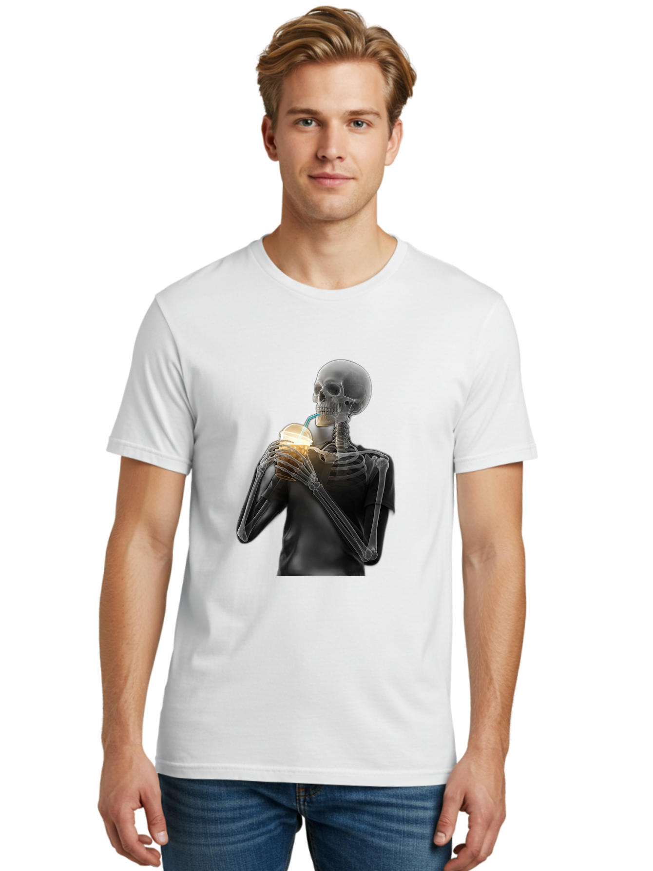 Shoulder-Skeleton Men'S Graphic Tee, 100% Cotton, Comfortable Casual Summer Wear, Machine Washable, Vintage Camera, Old Camera, Antique Camera, Black Camera, Classic Photography, Photography Equipment, Nostalgic Device, Film Camera, Camera Art Bal308