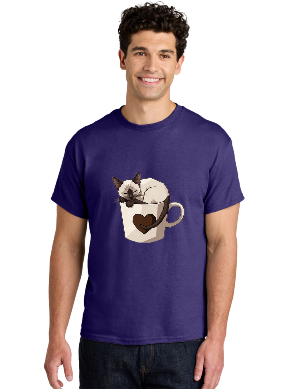 Siamese-Cat-In-Coffee-Cup Men'S Graphic Tee, 100% Cotton, Comfortable Casual Summer Wear, Machine Washable, Vintage Camera, Old Camera, Antique Camera, Black Camera, Classic Photography, Photography Equipment, Nostalgic Device, Film Camera, Bal309